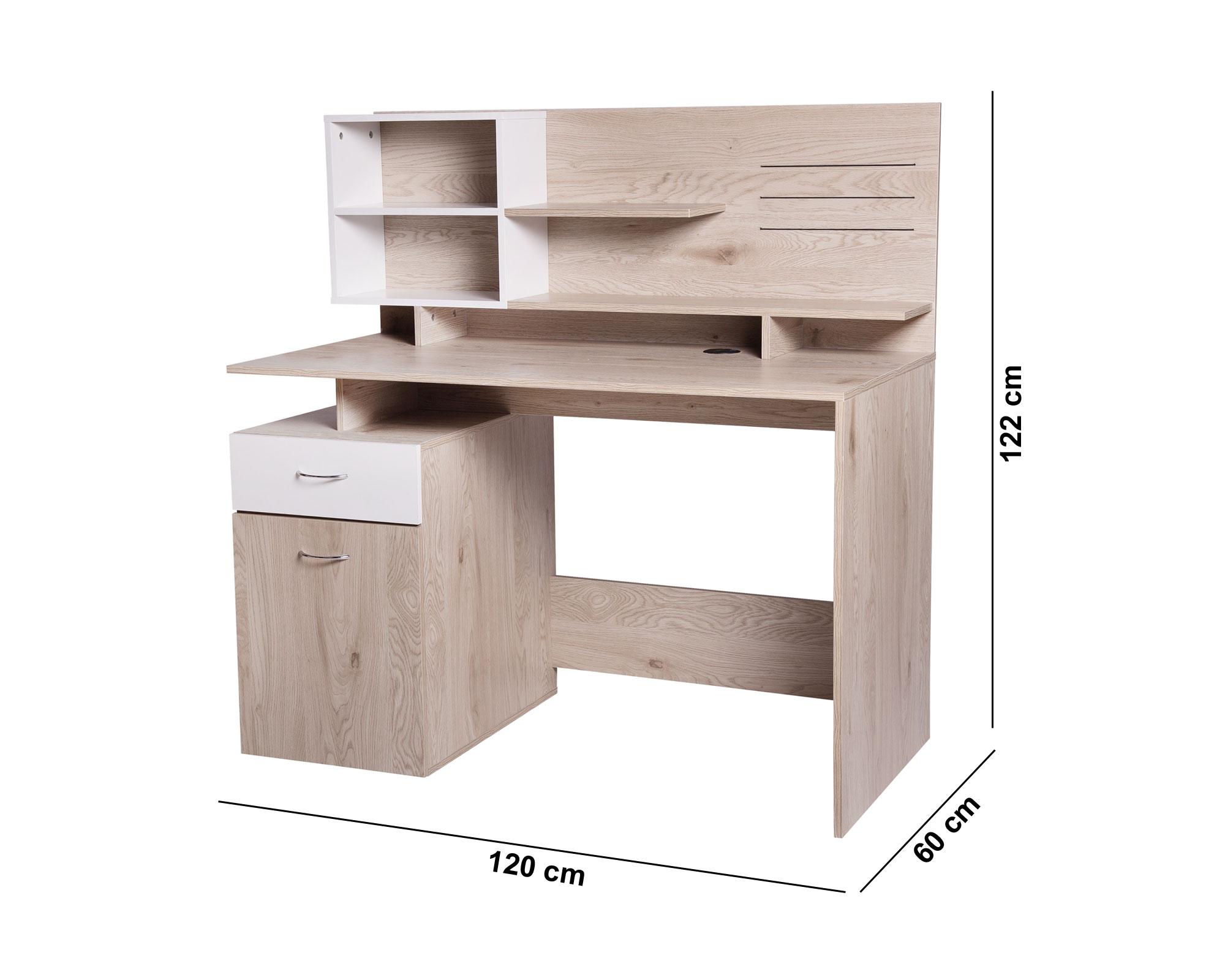 Centro de trabajo 1 puerta 1 cajón natural M+Design.-4