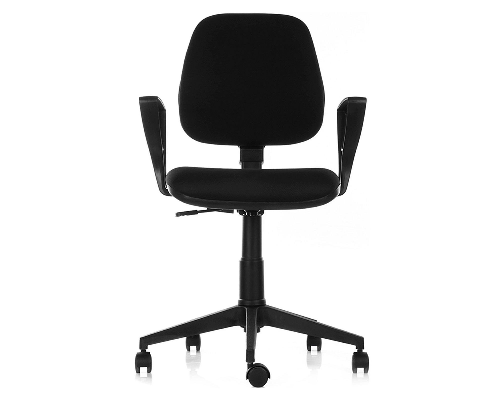 Silla de escritorio Rudy media con brazo negro Contatto-0