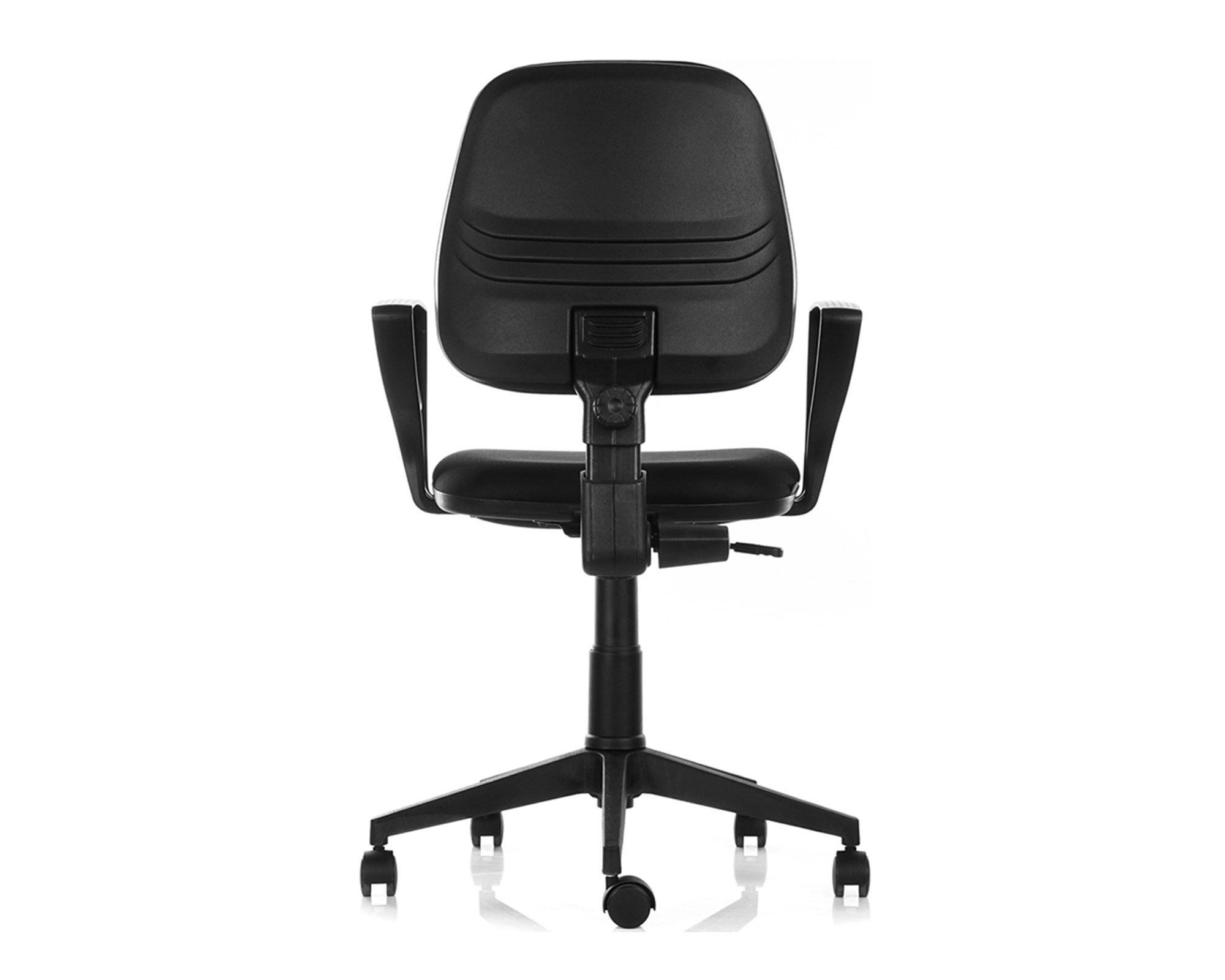 Silla de escritorio Rudy media con brazo negro Contatto-3