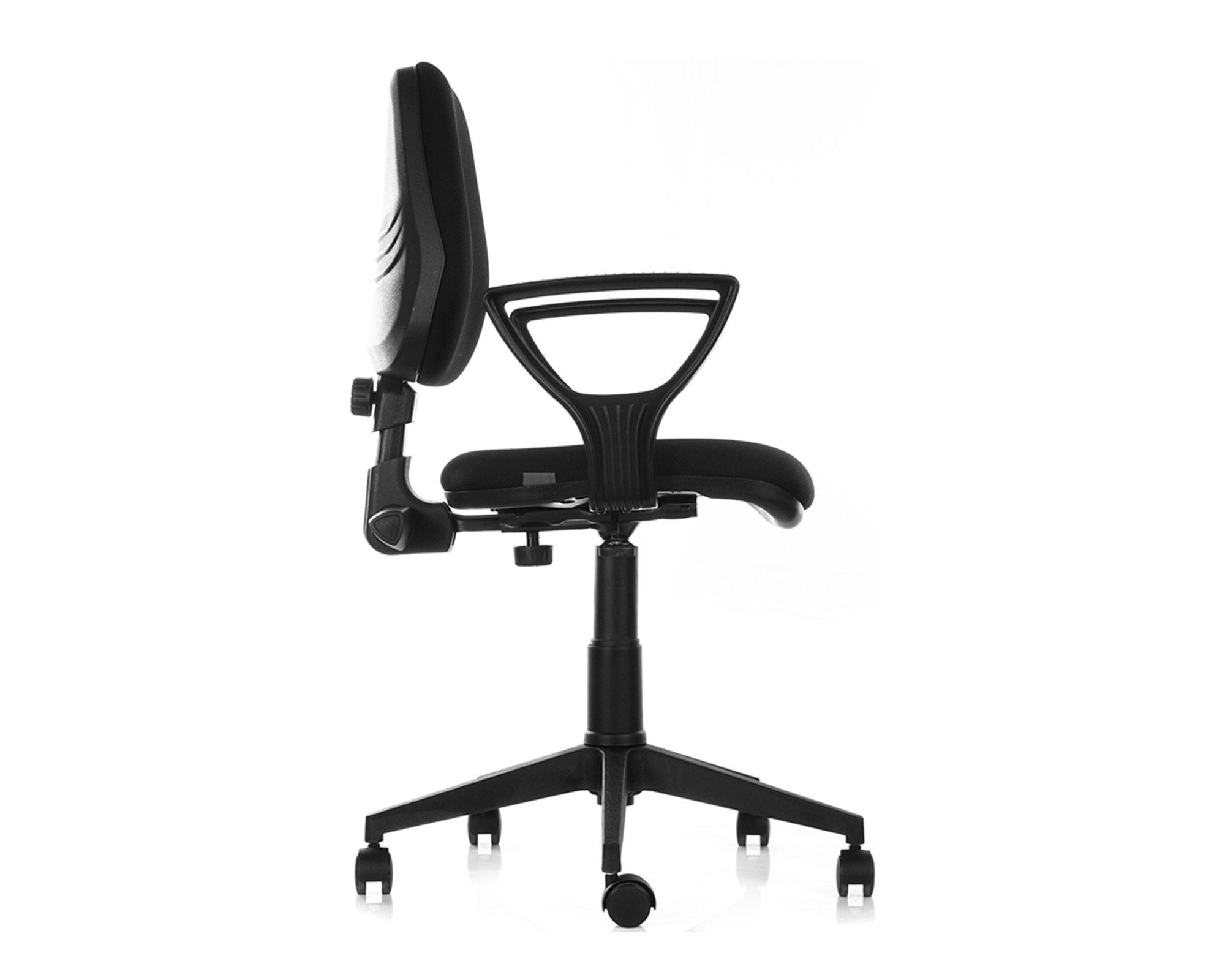 Silla de escritorio Rudy media con brazo negro Contatto-2