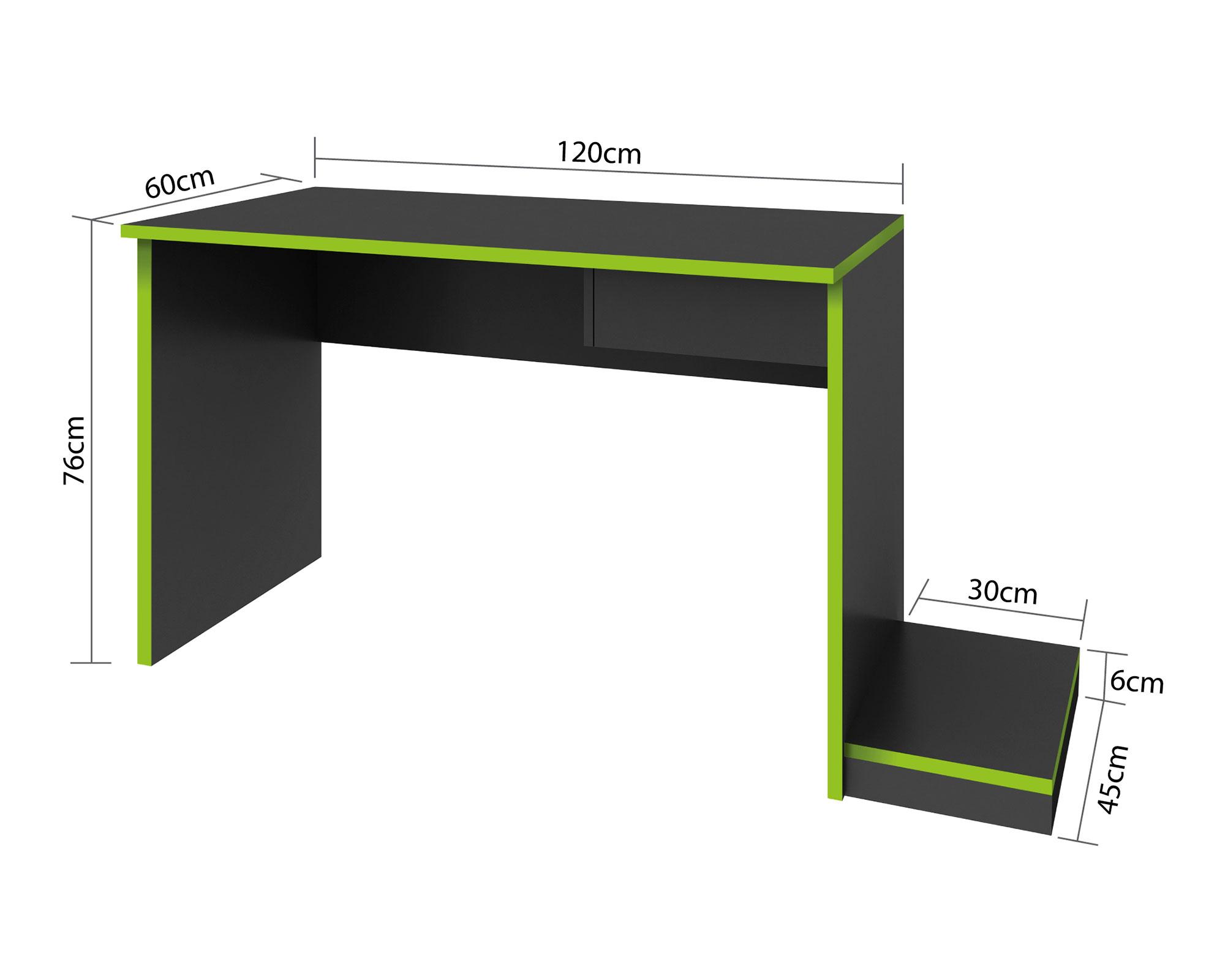 Escritorio Gamer negro/verde MobilFrank-4