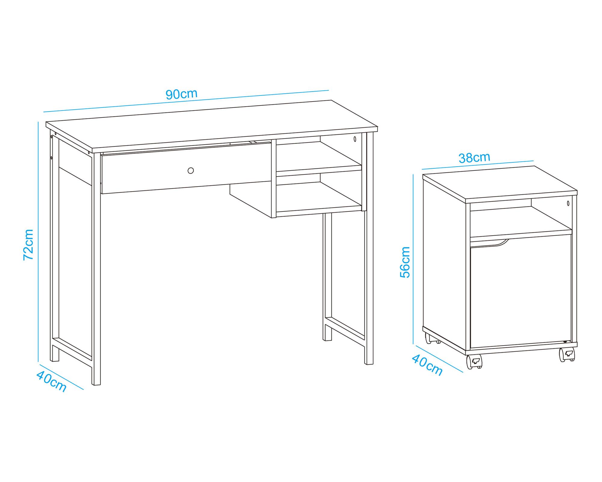 Escritorio + cajonera Cactus M+Design-9