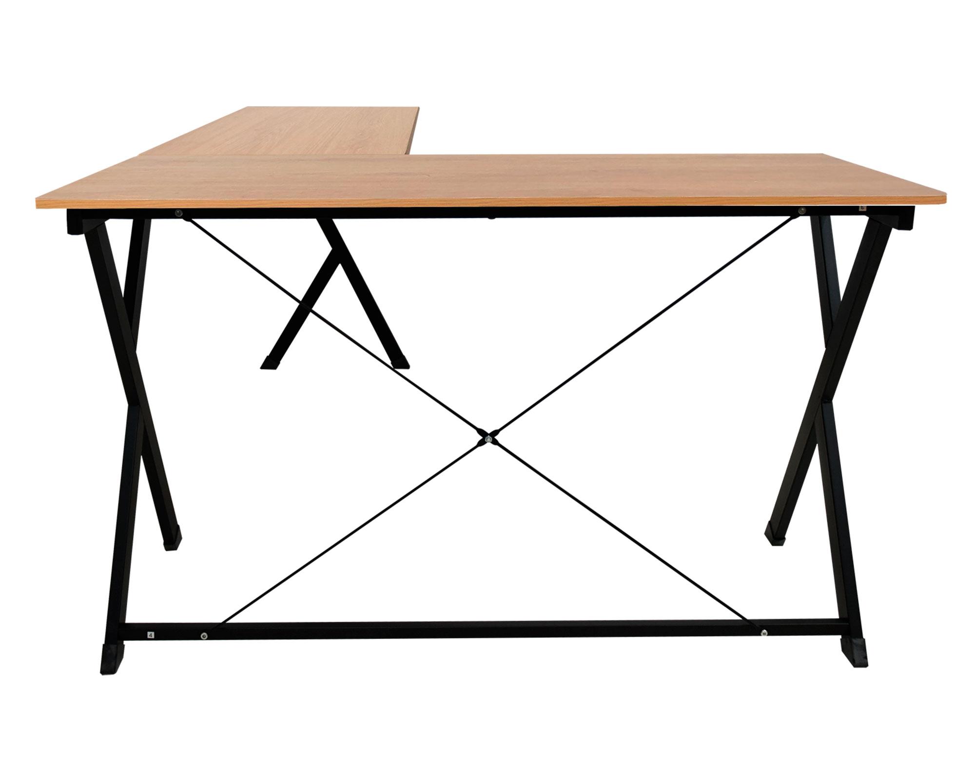 Escritorio esquinero Abby natural/negro M+Design-0