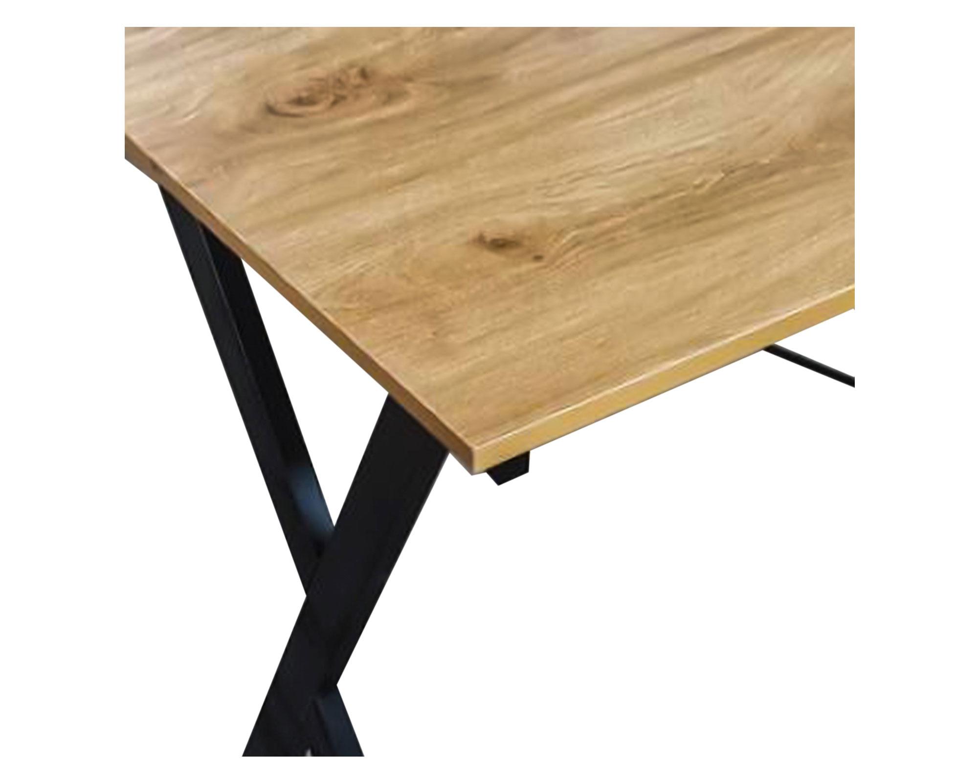 Escritorio esquinero Abby natural/negro M+Design-3