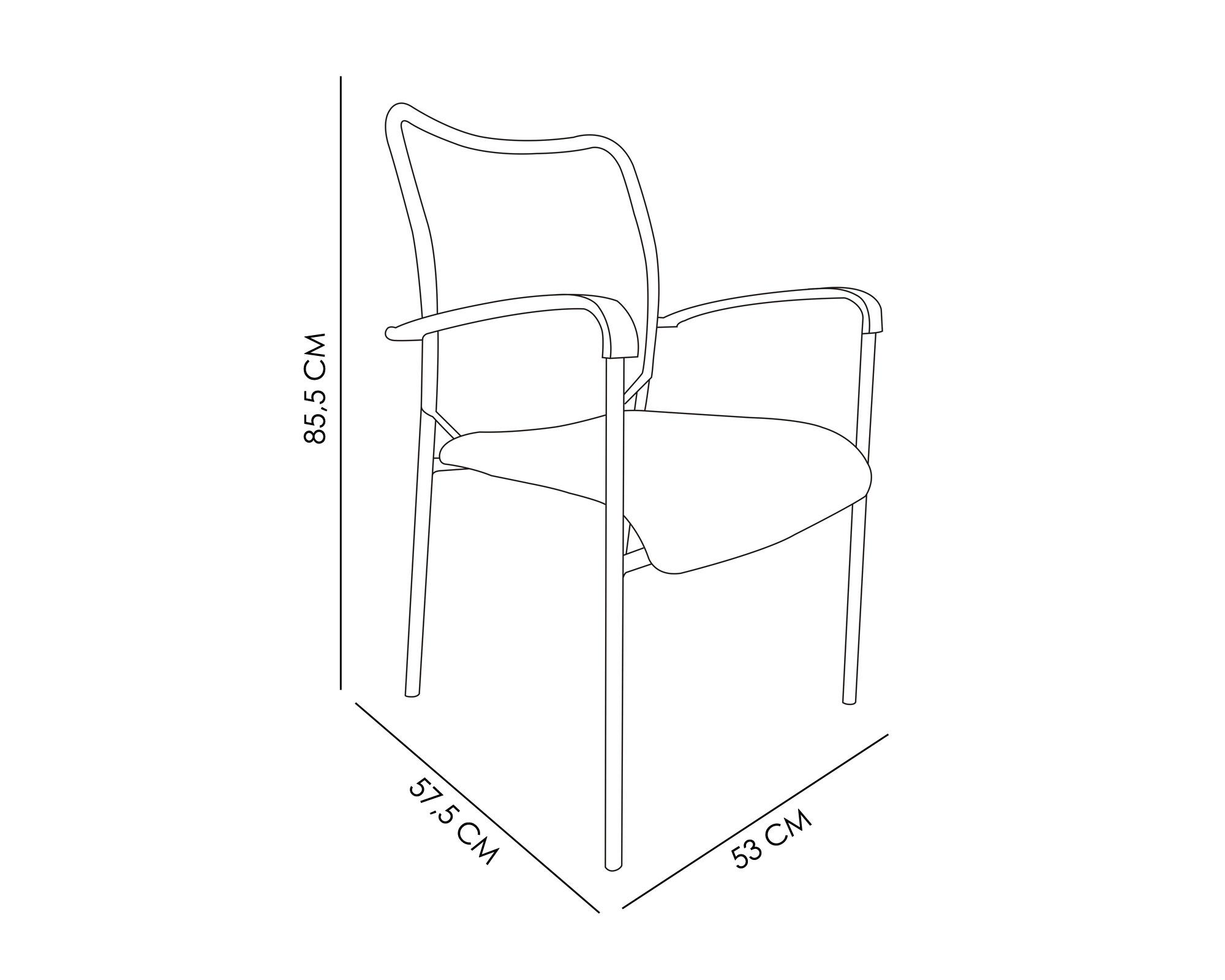 Silla visita Malla negro M+Design-4