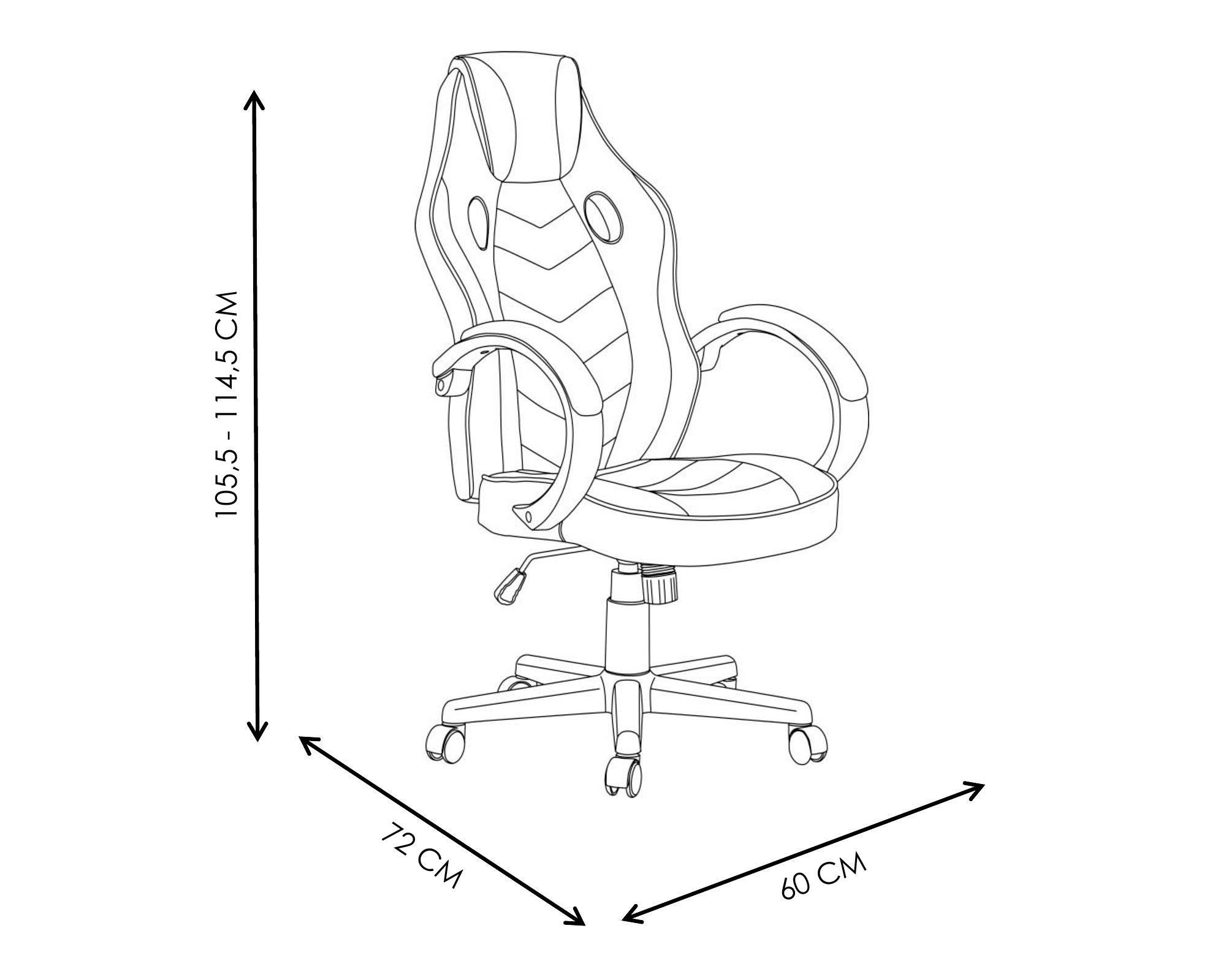 Silla gamer Max rosado/gris M+Design-4