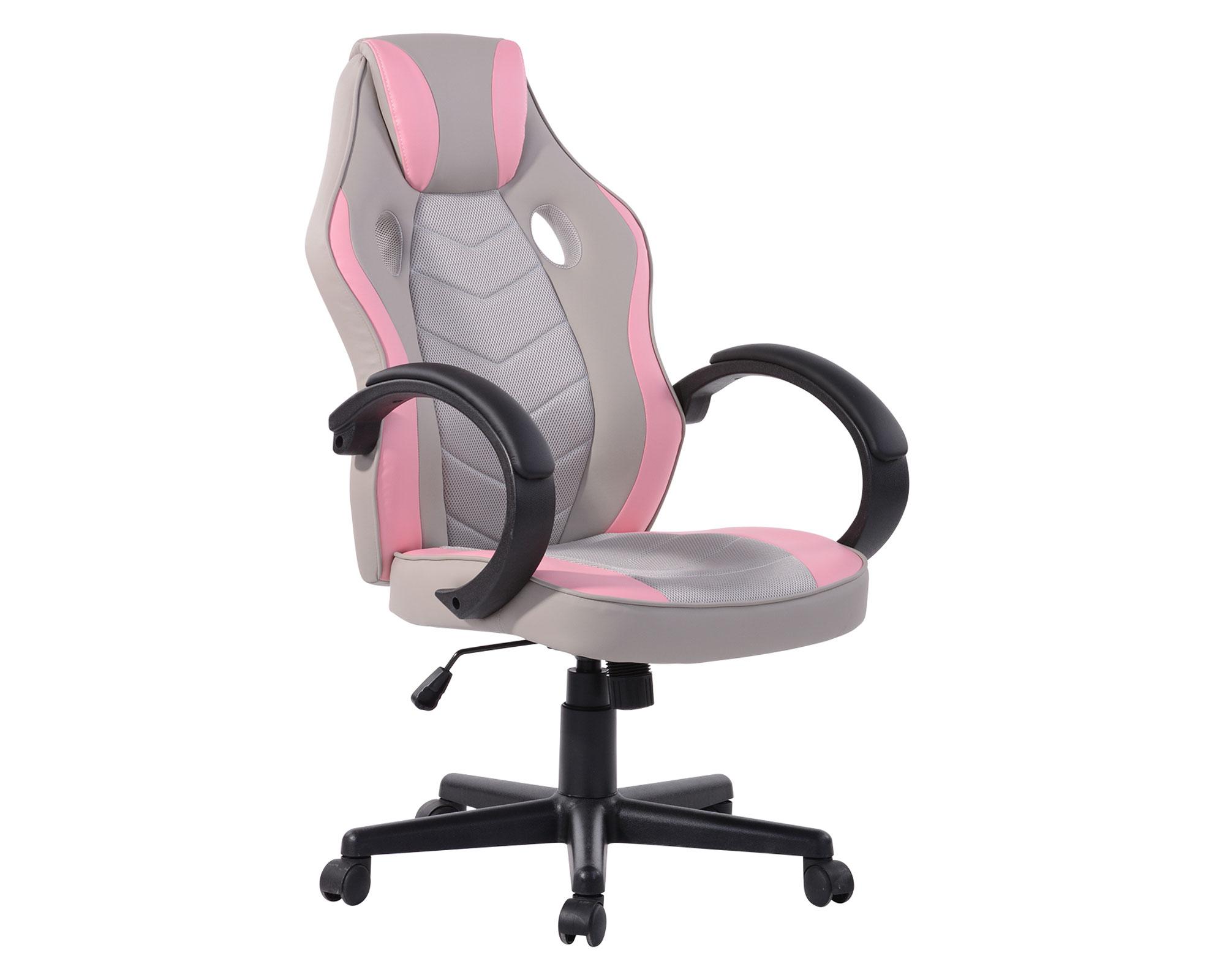Silla gamer Max rosado/gris M+Design-1