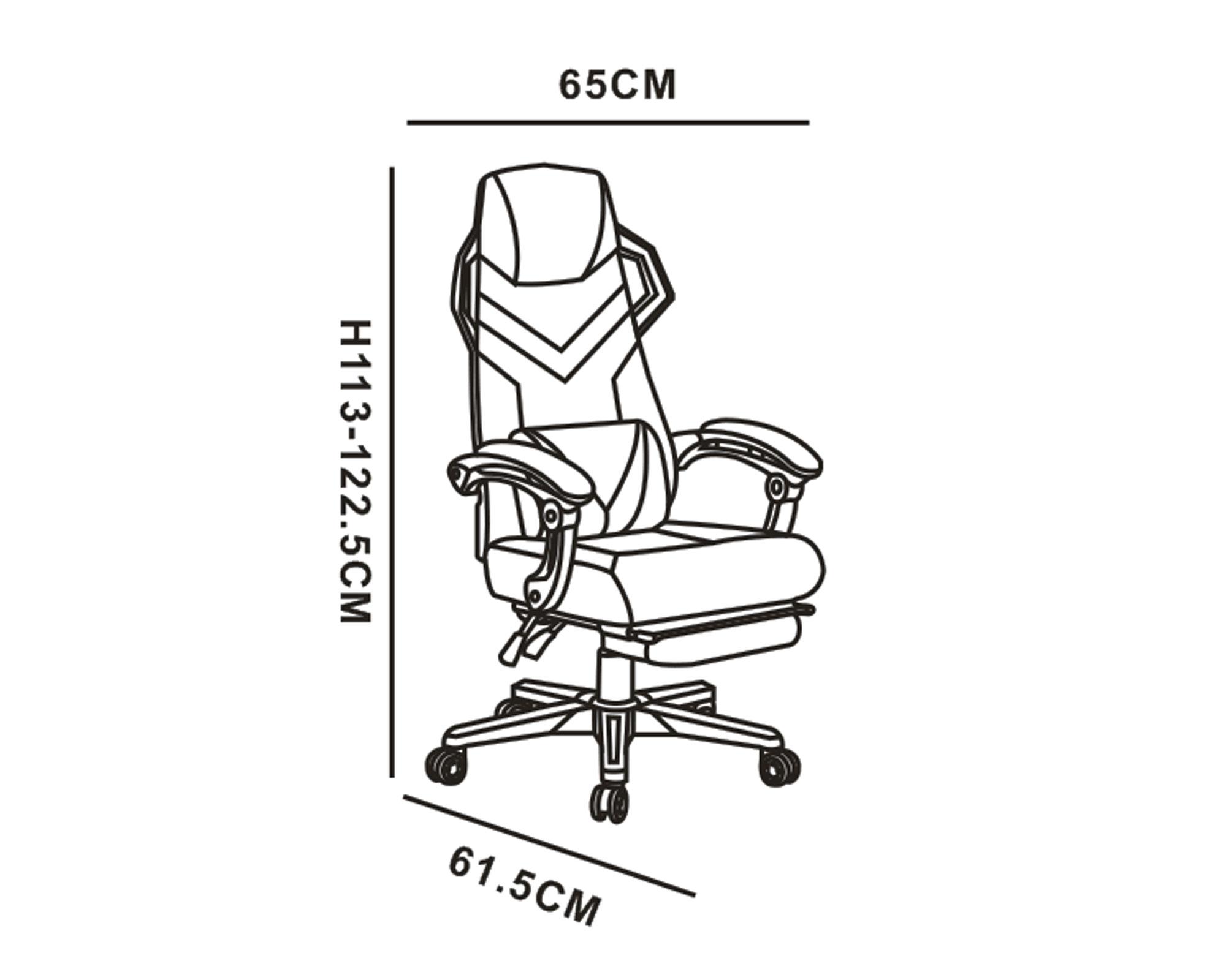 Silla gamer Confort rojo/negro M+Design-7