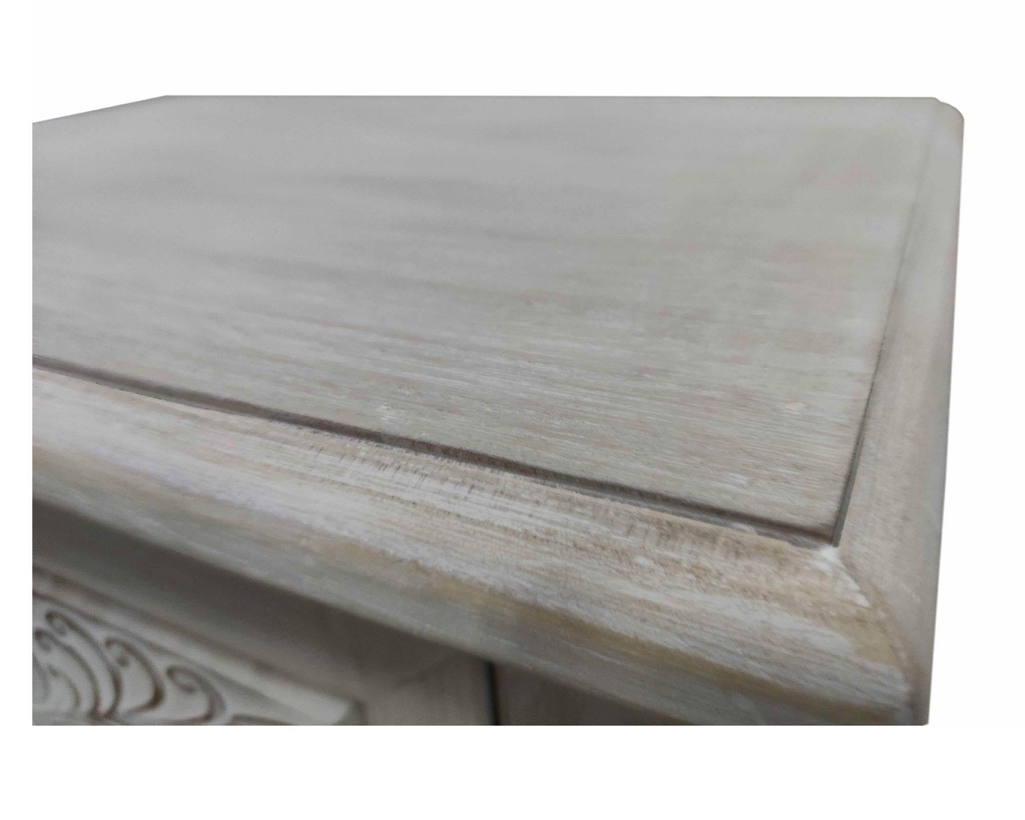 Velador 1 cajón Boho blanco antiguo M+Design-2