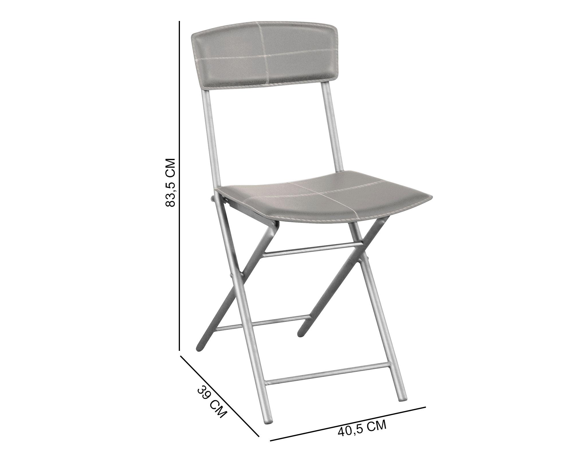 Silla plegable gris M+Design-2