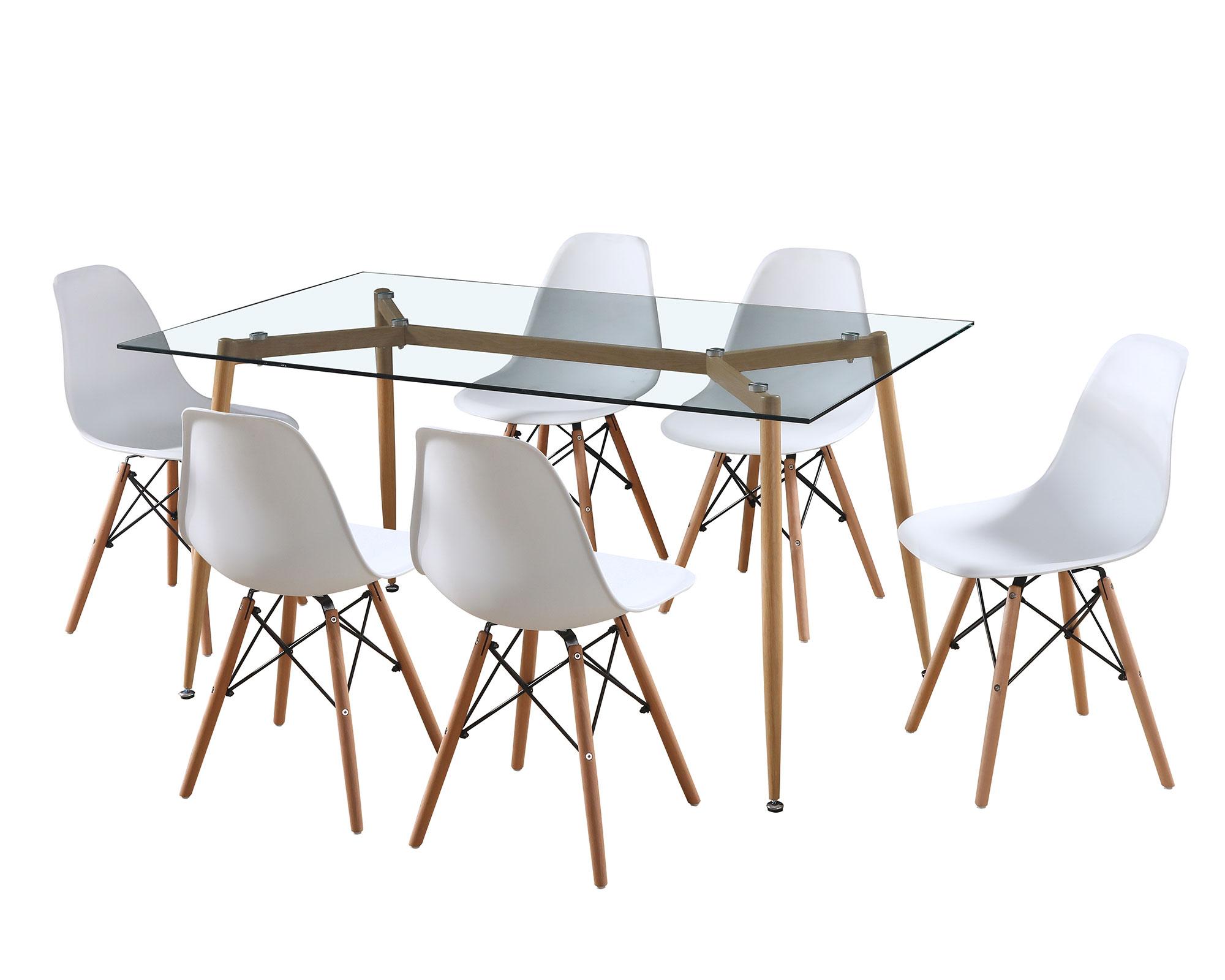 Comedor + 6 sillas Dini blanco M+Design-1