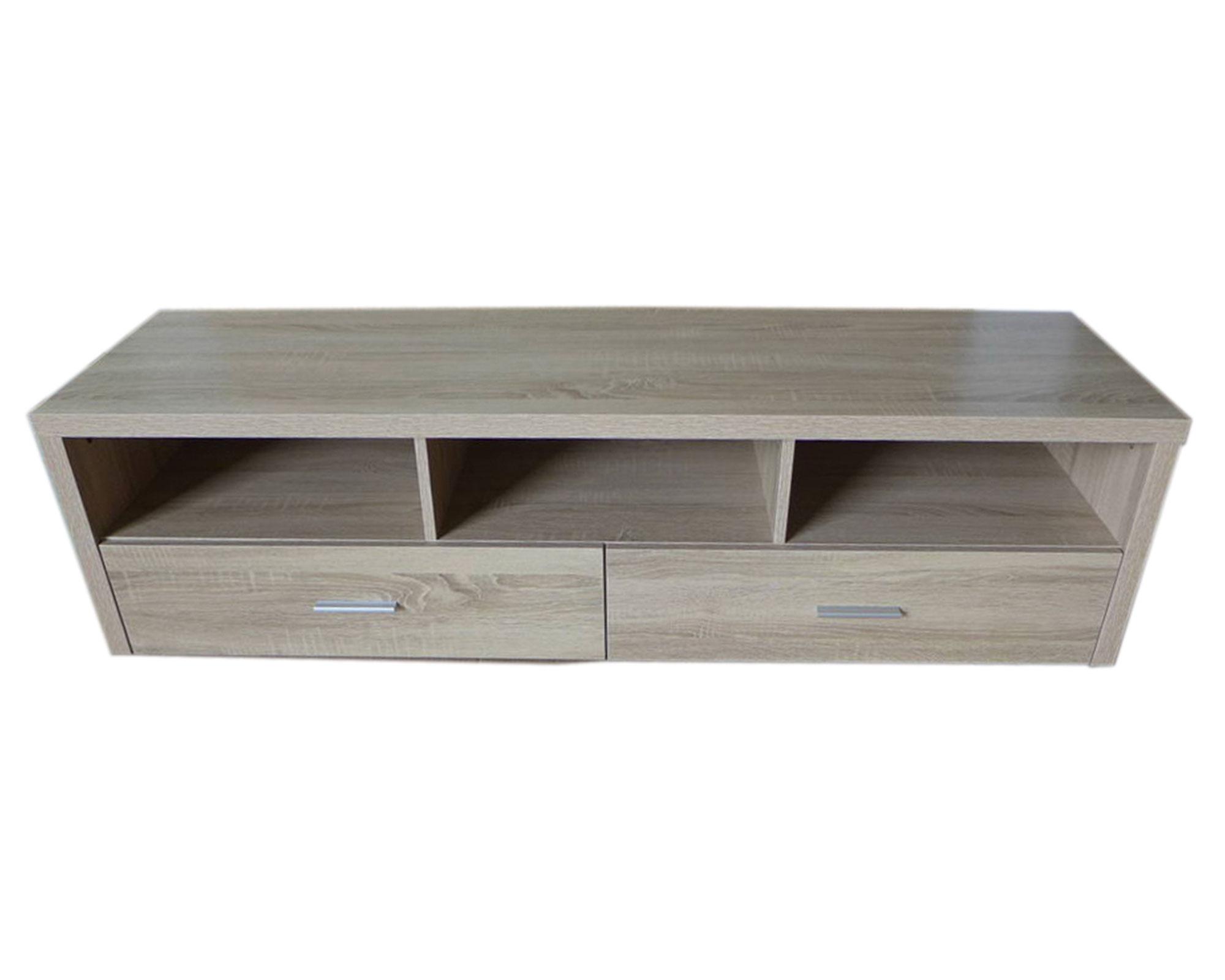 Rack TV + librero natural M+Design-2