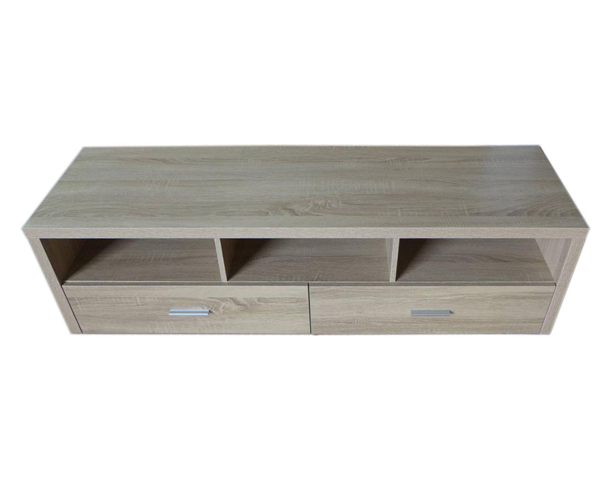 Rack TV + librero natural M+Design-1