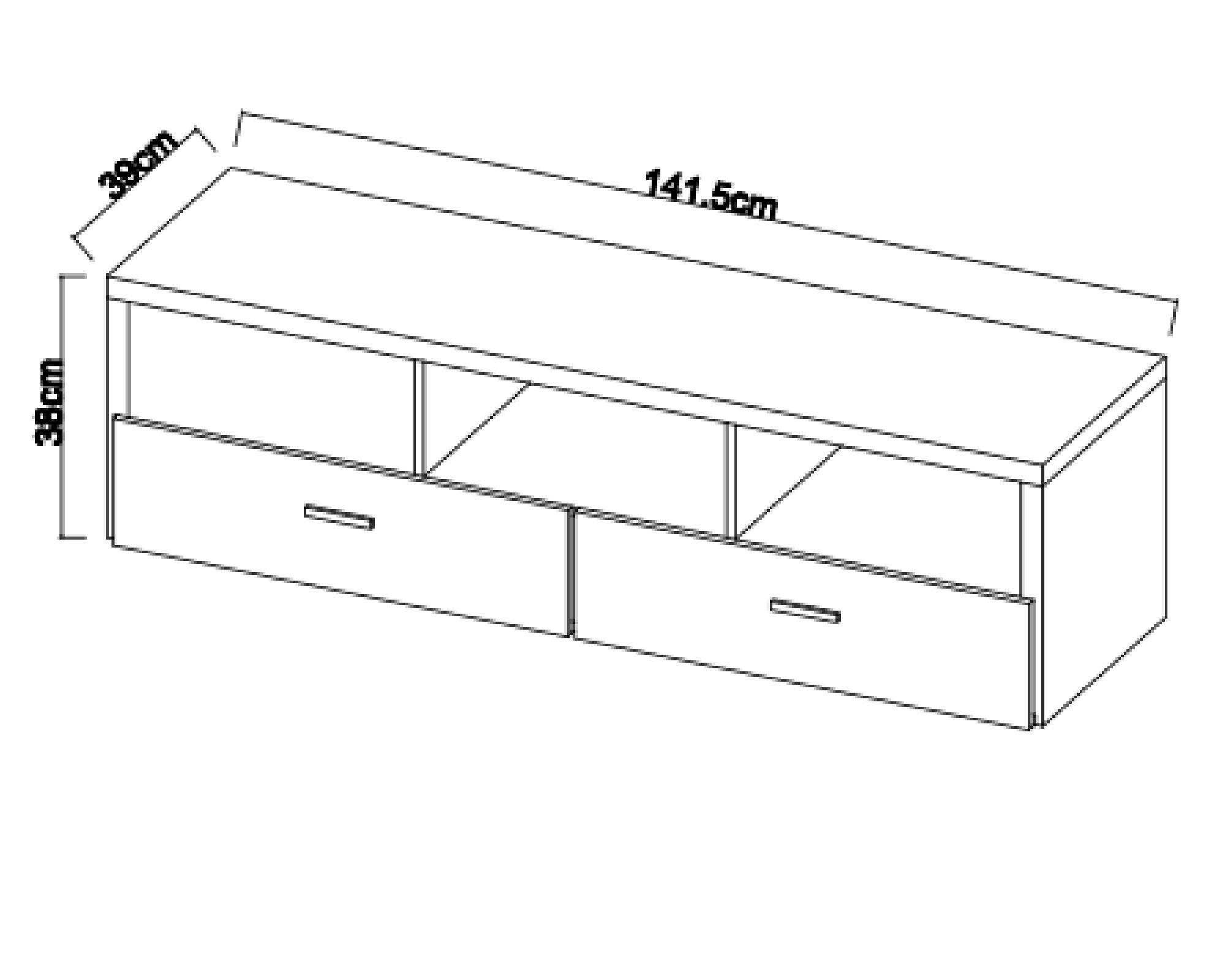 Rack TV + librero natural M+Design-12