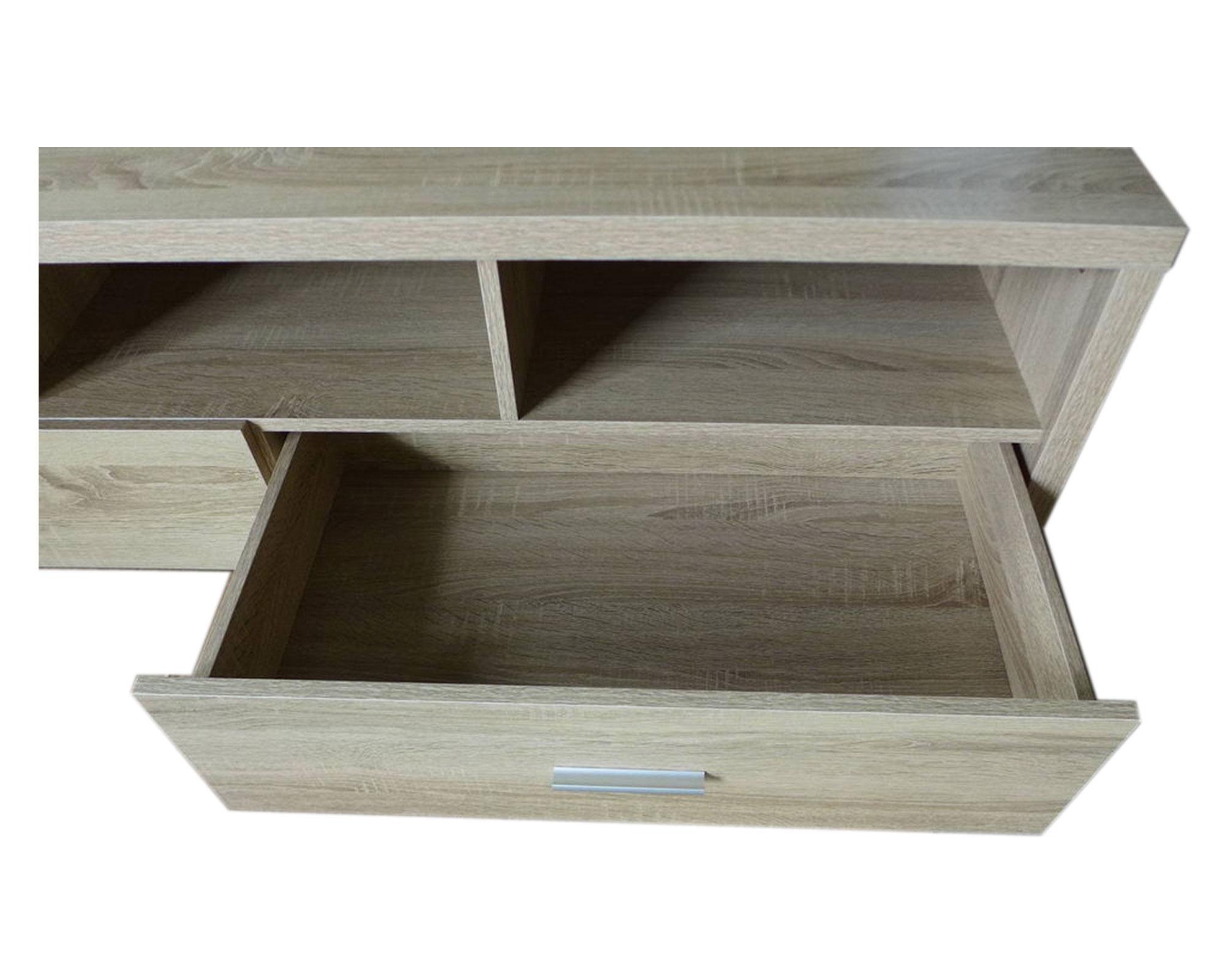 Rack TV + librero natural M+Design-5