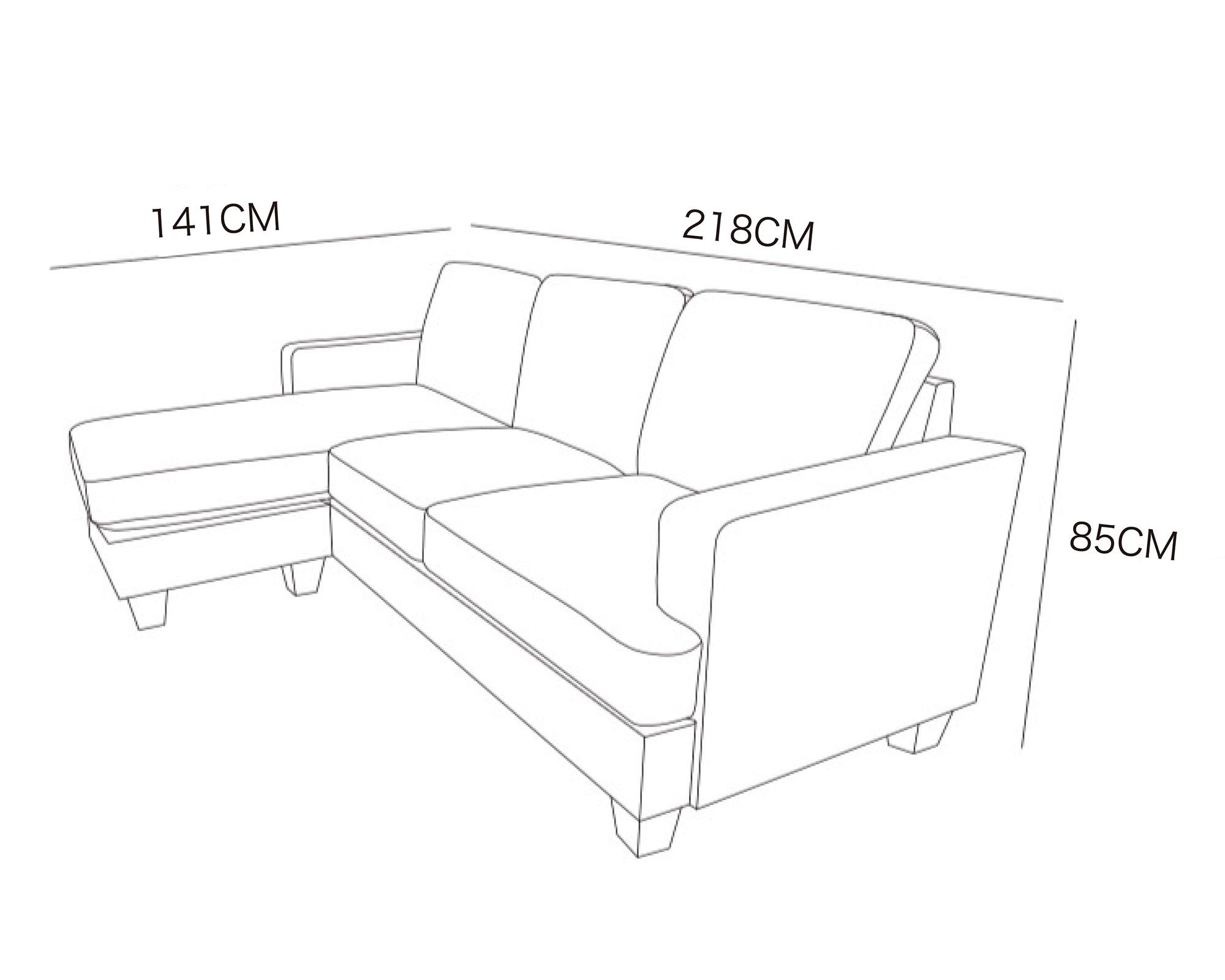 Sofá seccional Roger negro M+Design-4
