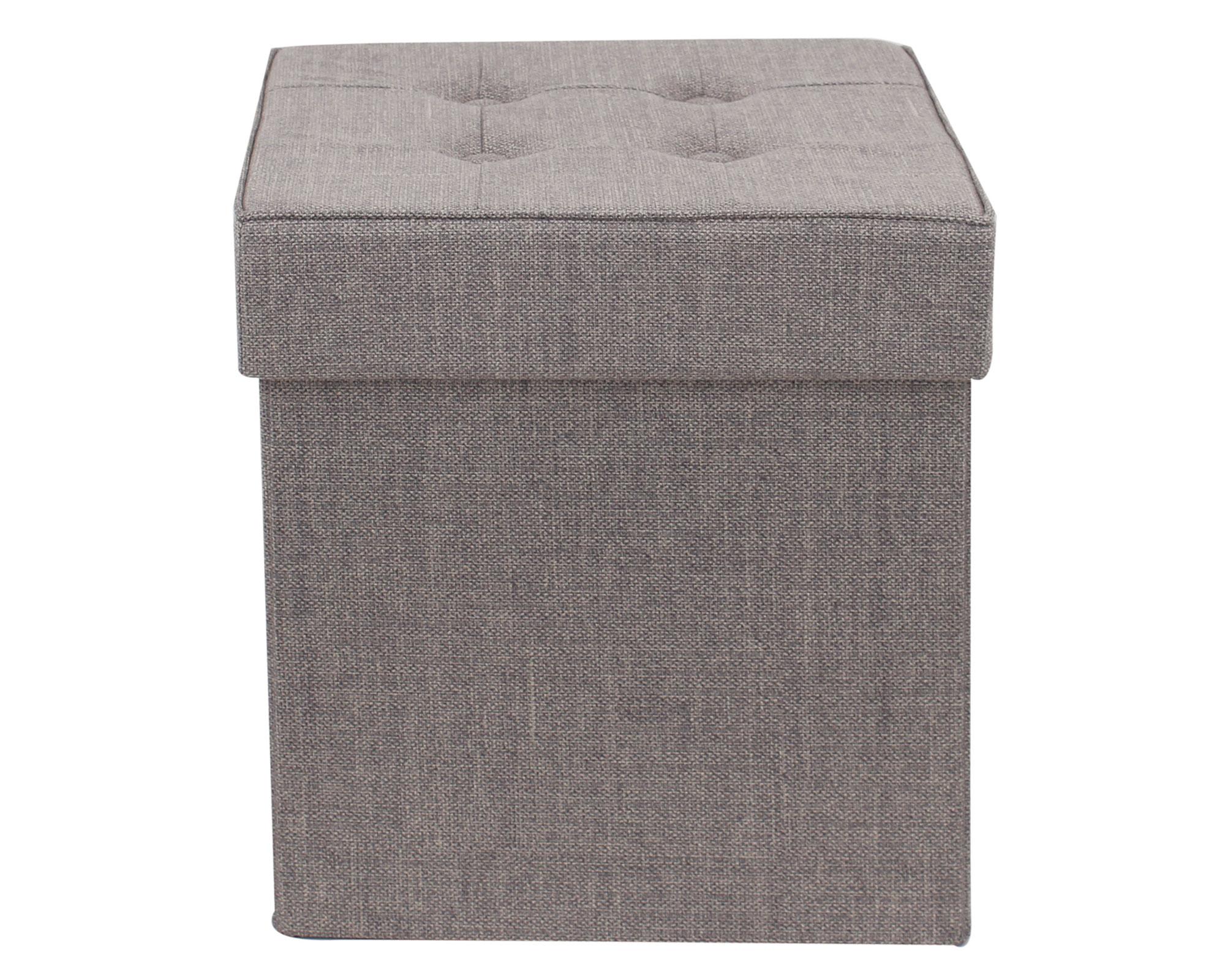 Pouf plegable Capitone gris M+Design-1