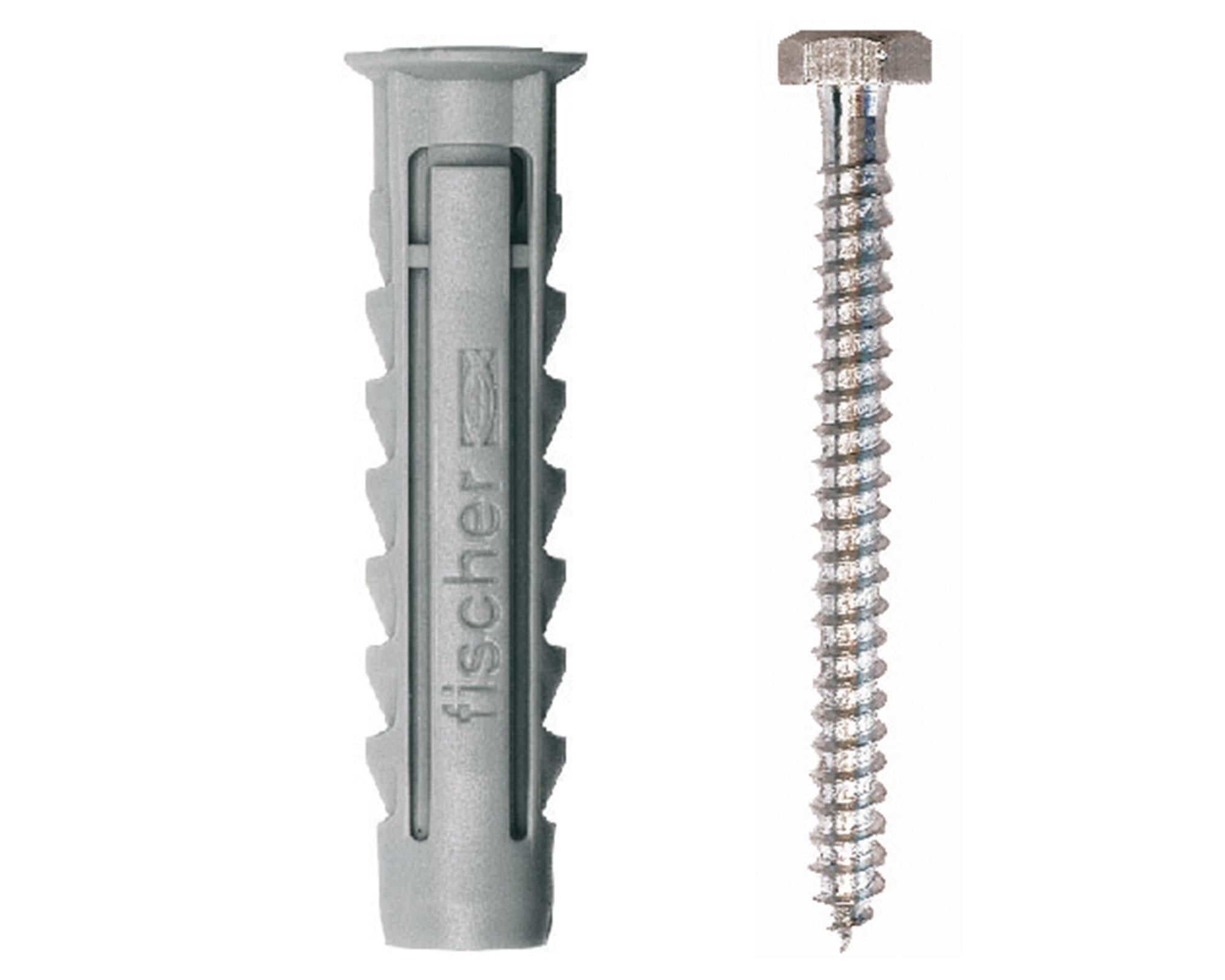 Tarugo + tornillo SX nylon- acero 10 mm 10 un.-0