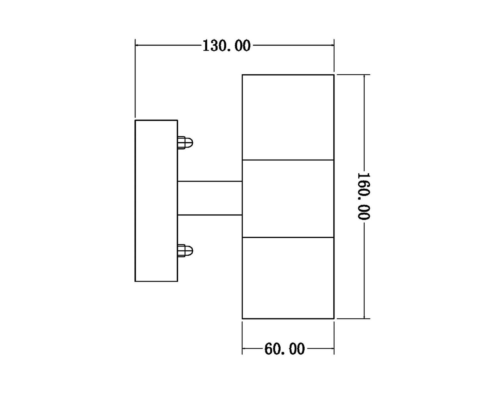 Aplique 2L GU10 inox Abitare-4
