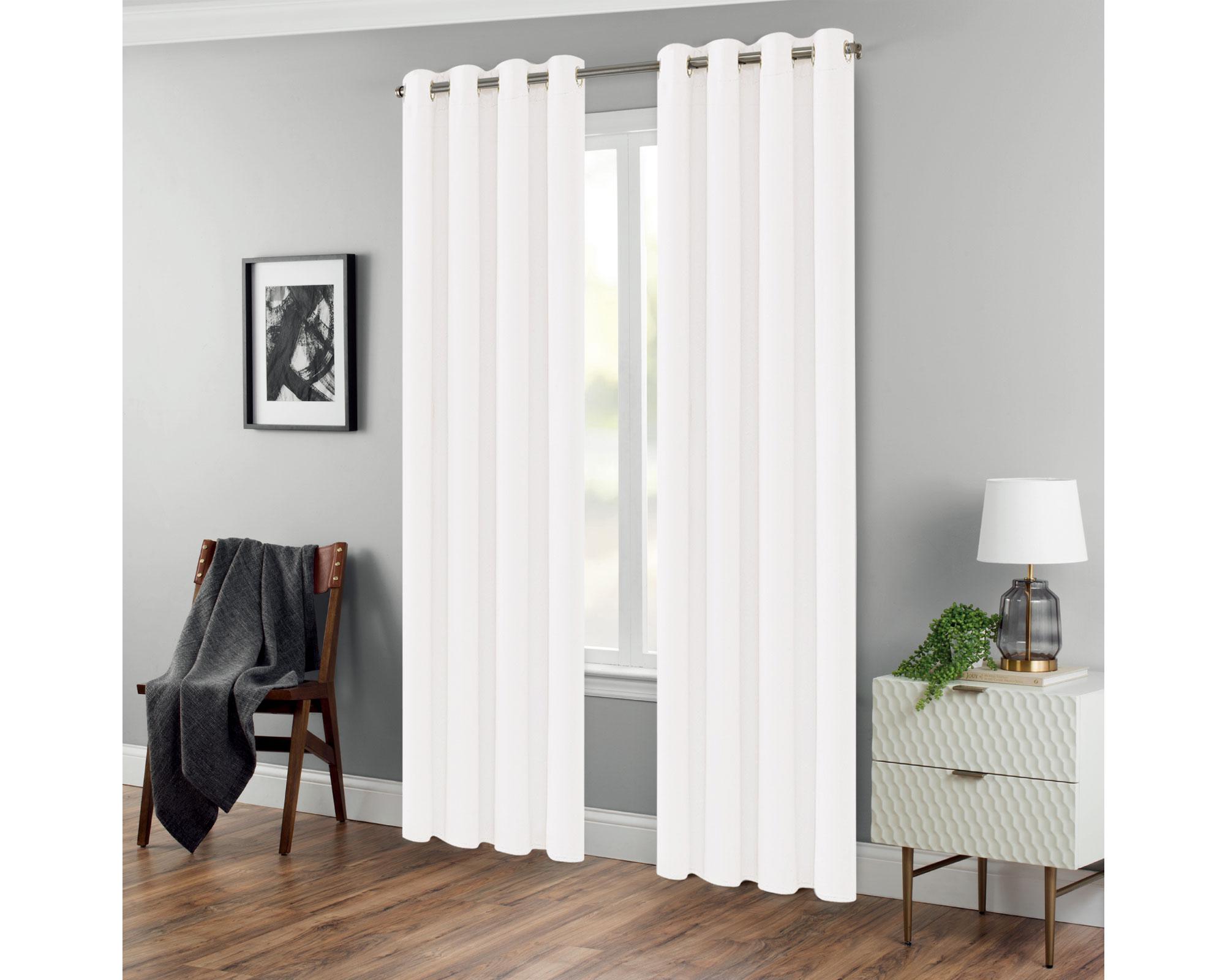 Cortina blackout 140x230 cm liso 2 blanco Cotidiana.-0