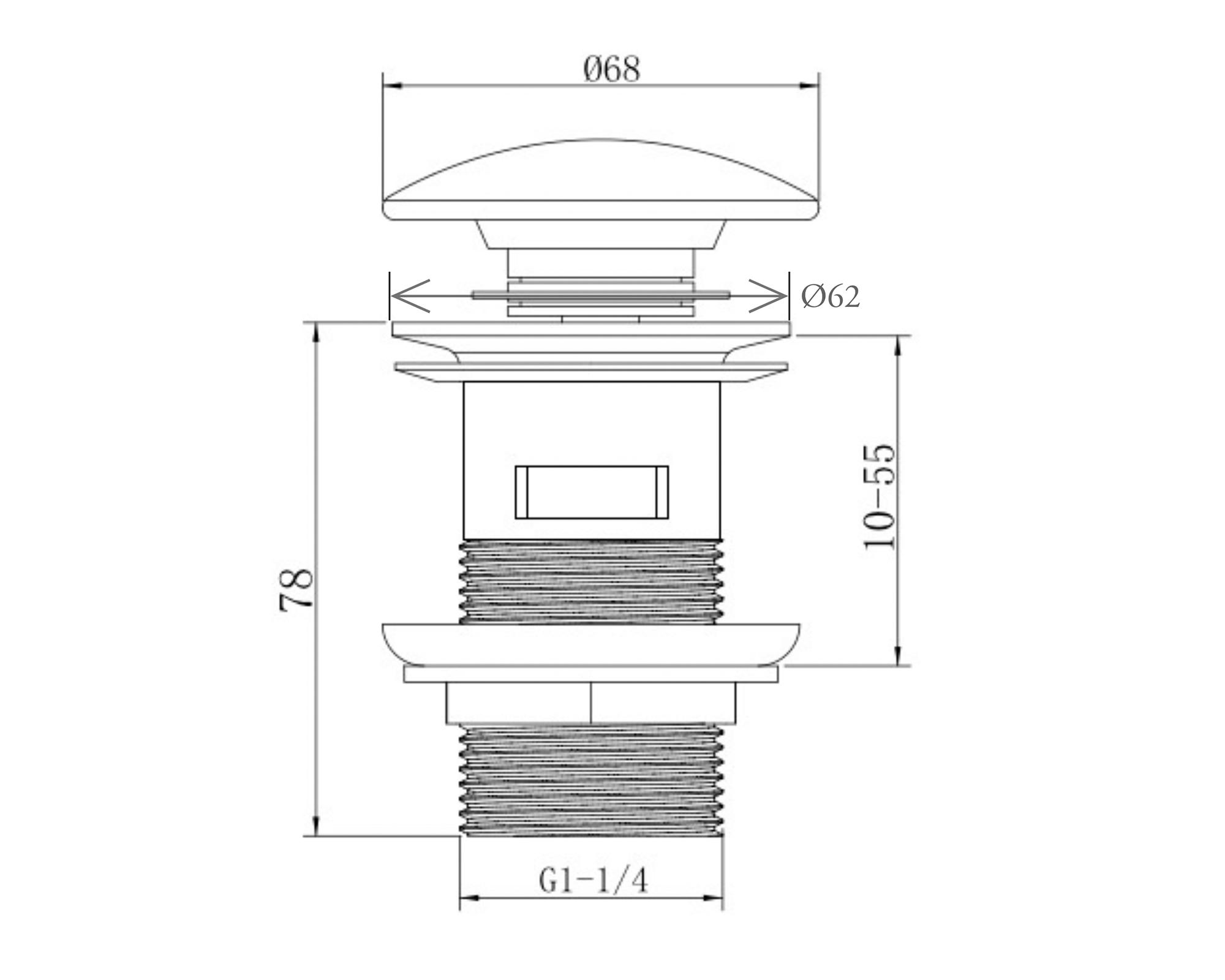 Desagüe Pop Up con ventana 1-1/4"-1
