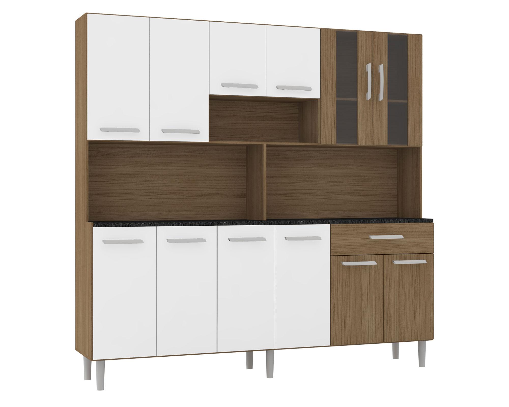 Kit cocina 12 puertas 1 cajón Coll carvalho/blanco Home Mobili-1