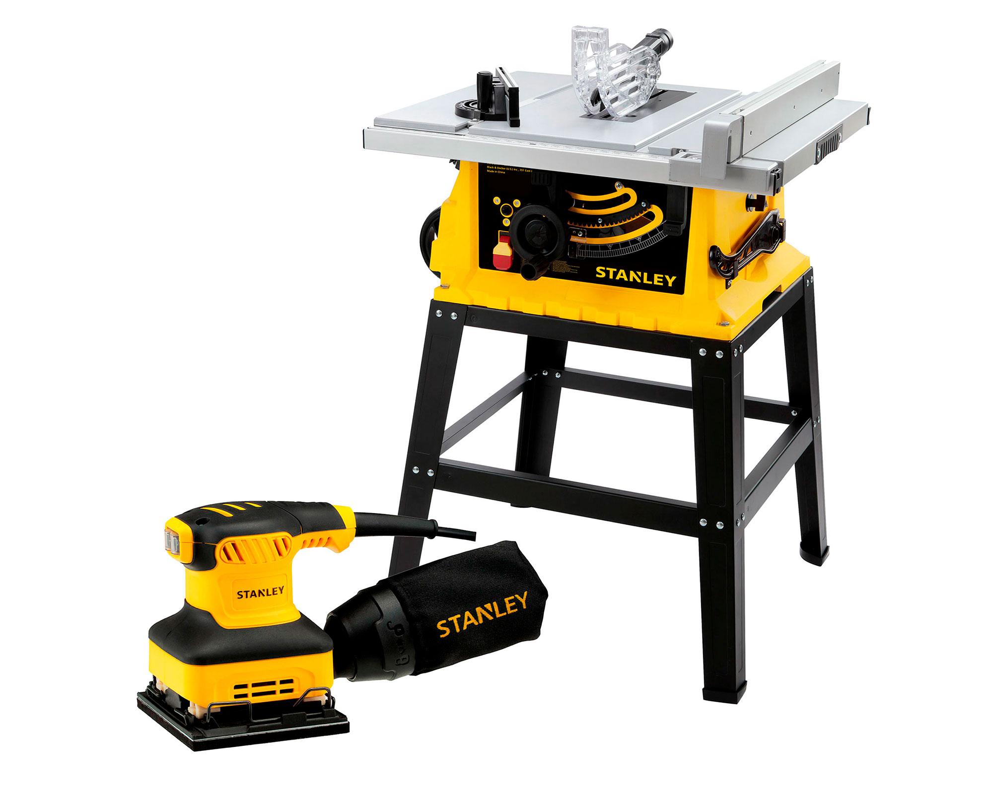 Sierra banco 1800W SST1801 + lijadora 240W SS24 Stanley.-0