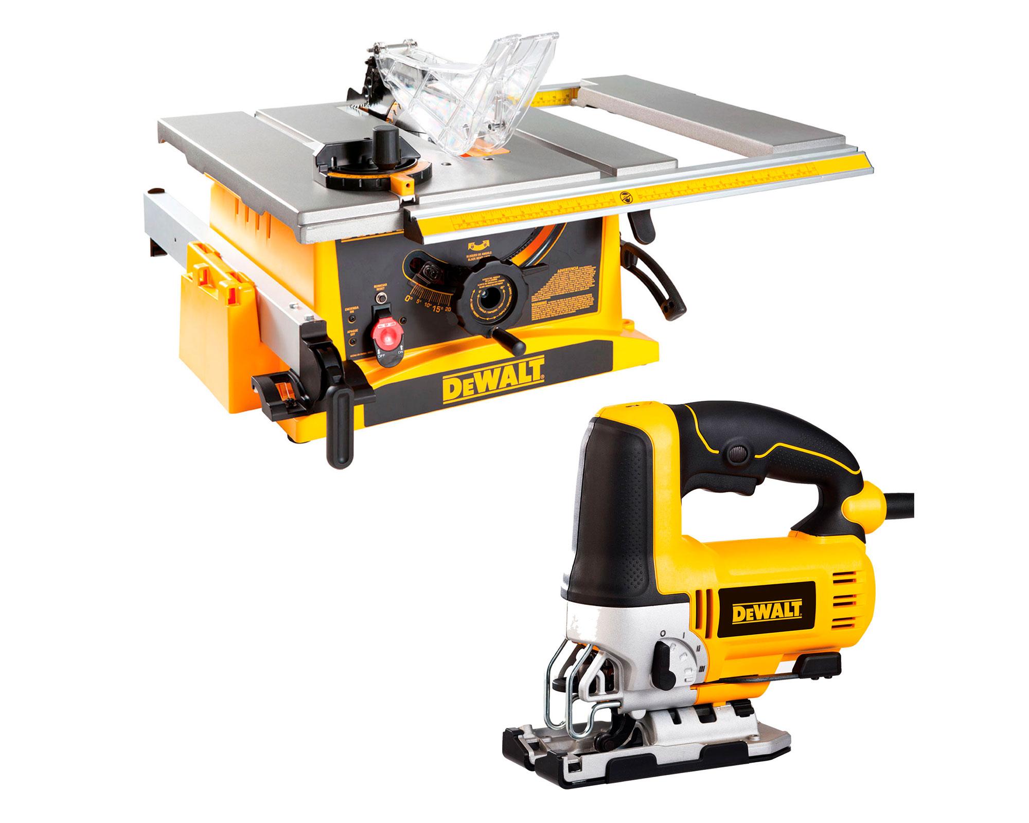 Sierra banco 1800W DWE7470 + sierra caladora 500W DWE300-0