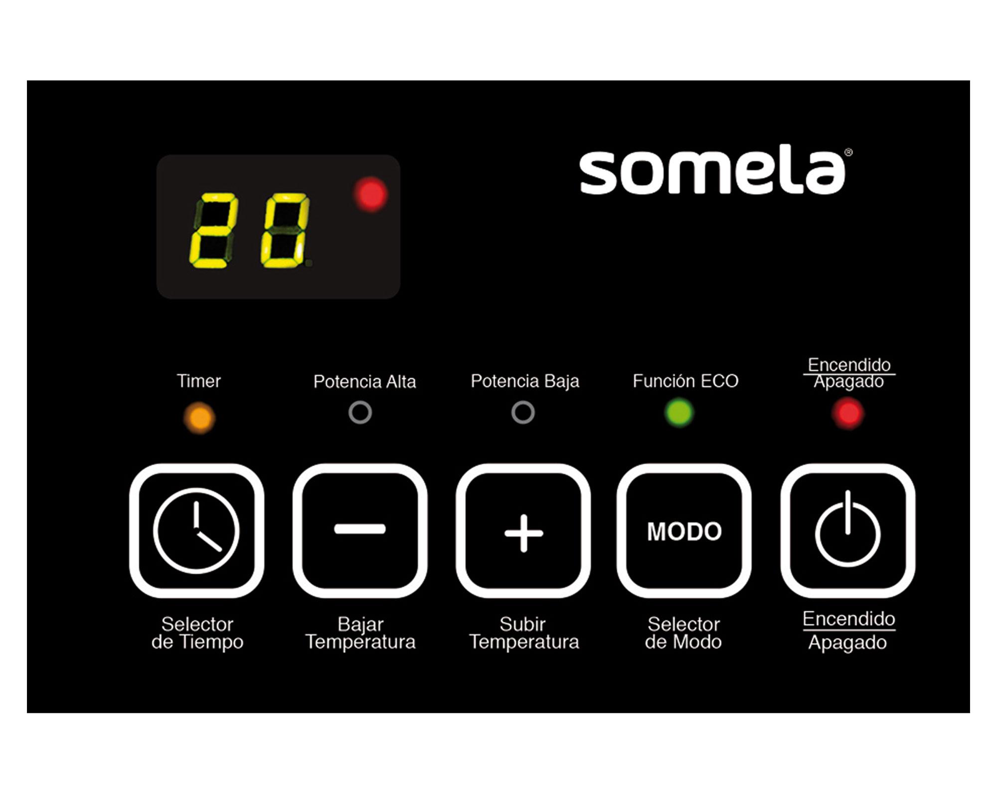 Estufa infrarroja 1500W Purezza LED 6000 Somela-2