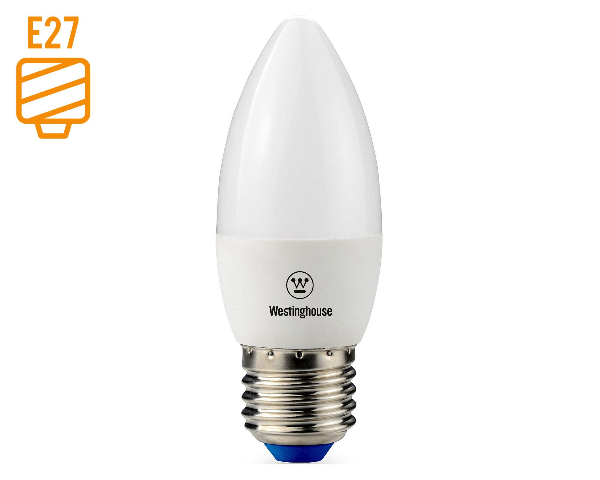 Ampolleta LED 4W E27 vela luz cálida Westinghouse-0