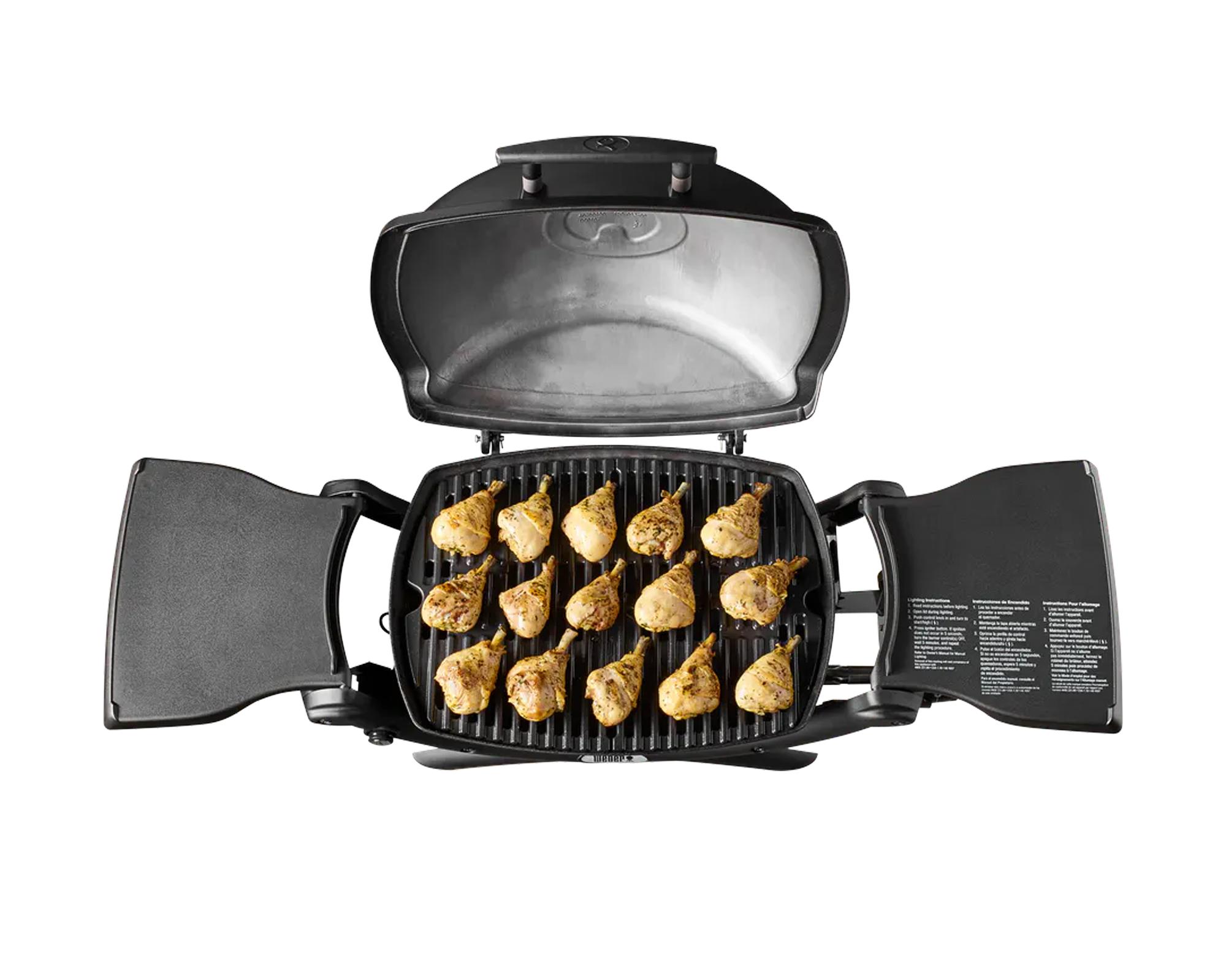 Parrilla a gas 1 quemador Q1200 negro + carro base Weber-2