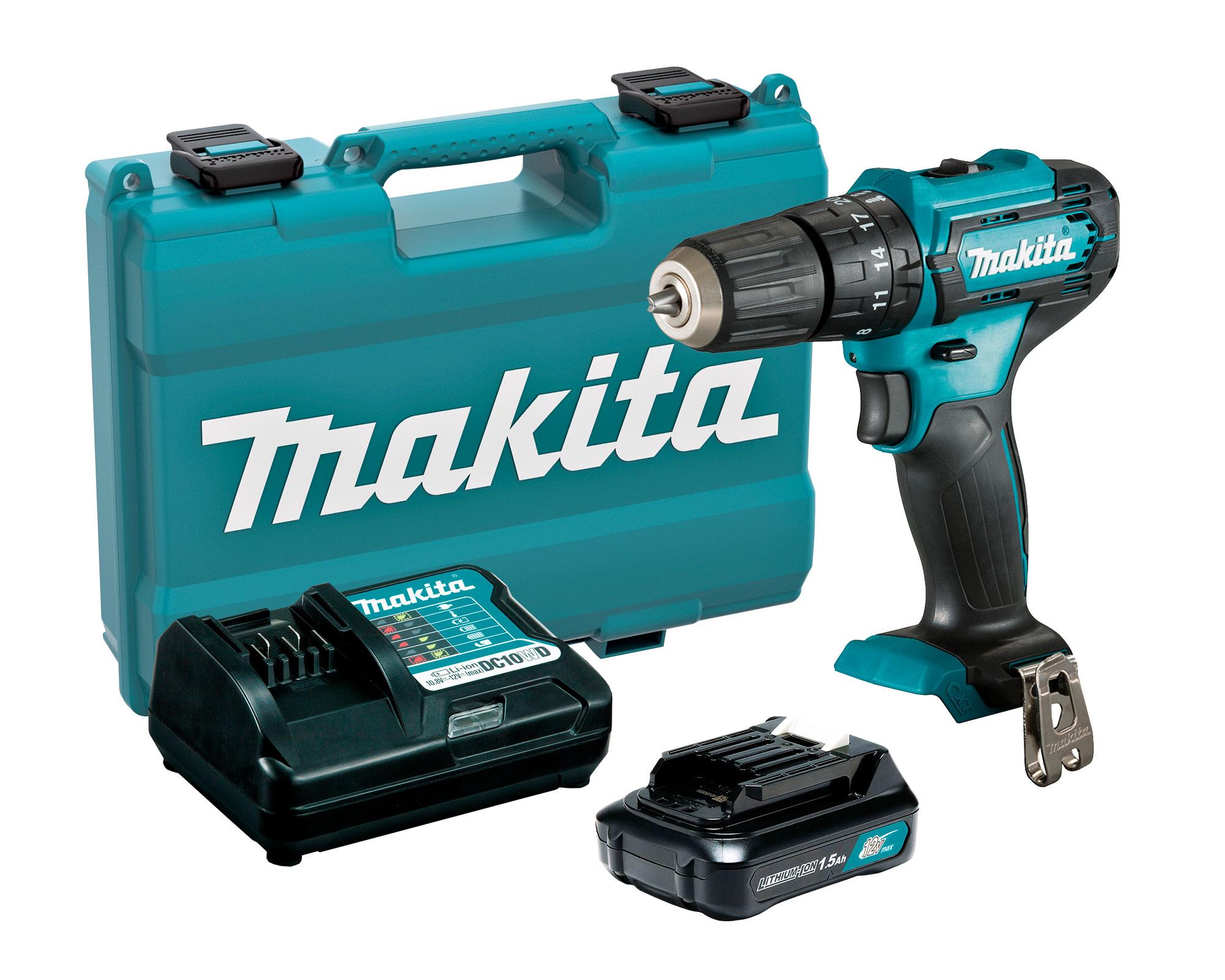 Taladro percutor inalámbrico 12V 10mm HP333D + 1 batería 1,5 Ah Makita-0