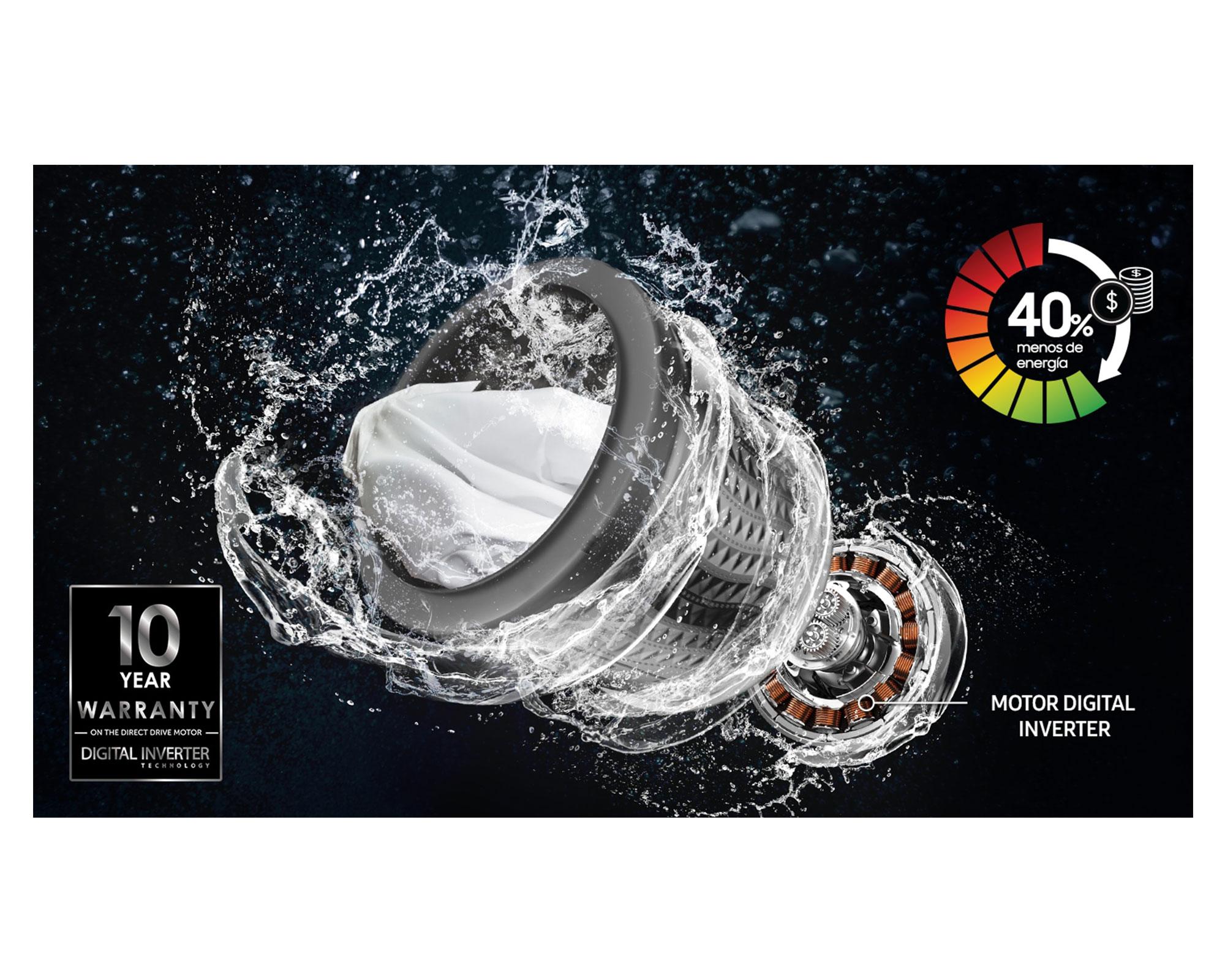 Lavadora carga superior 13 kg WA13T5260BY/ZS gris Samsung-9