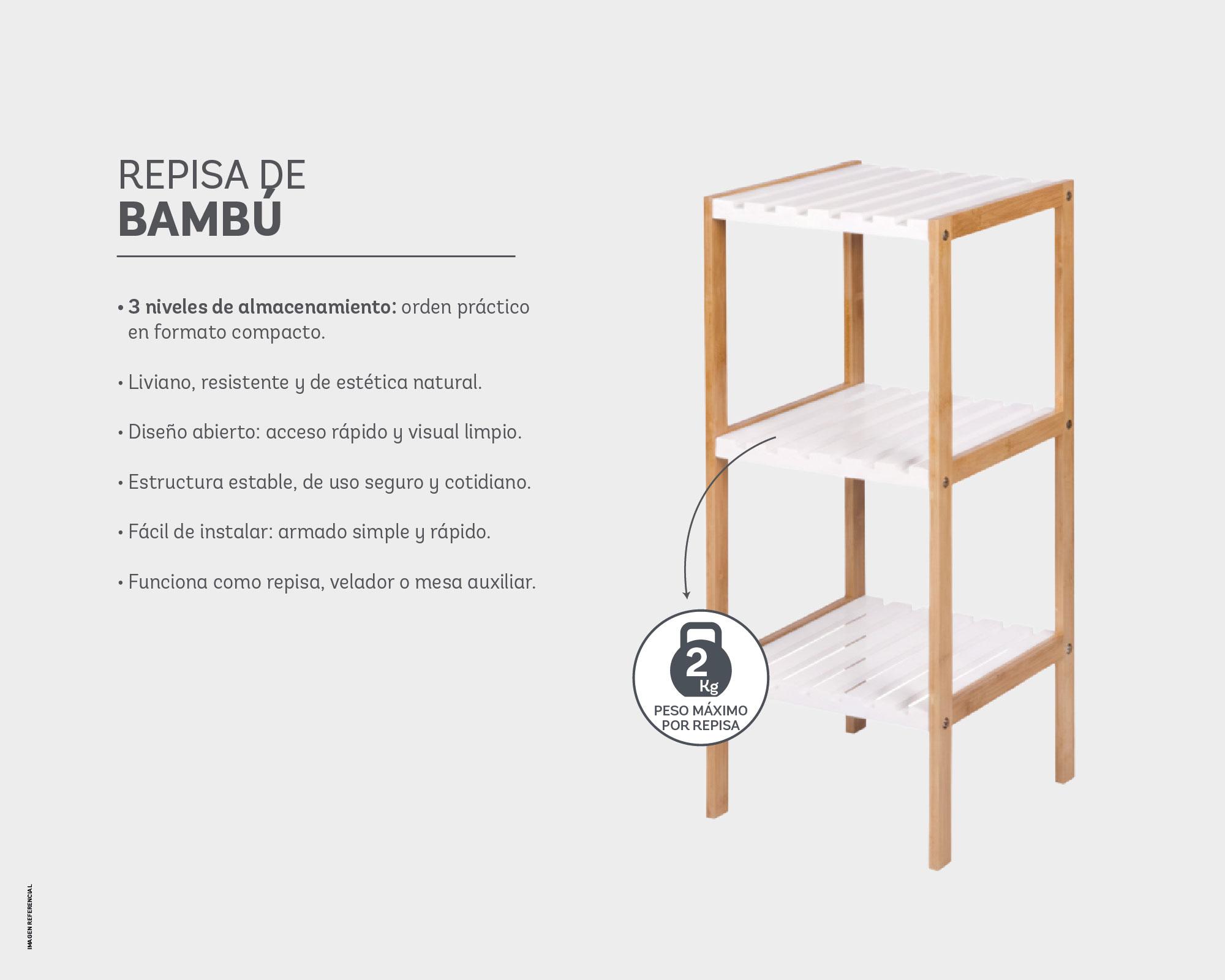 Repisa 3 niveles Bamboo-3