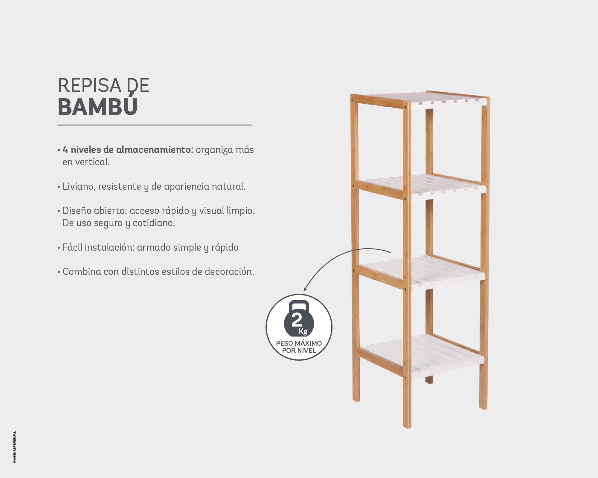 Repisa 4 niveles Bamboo-3
