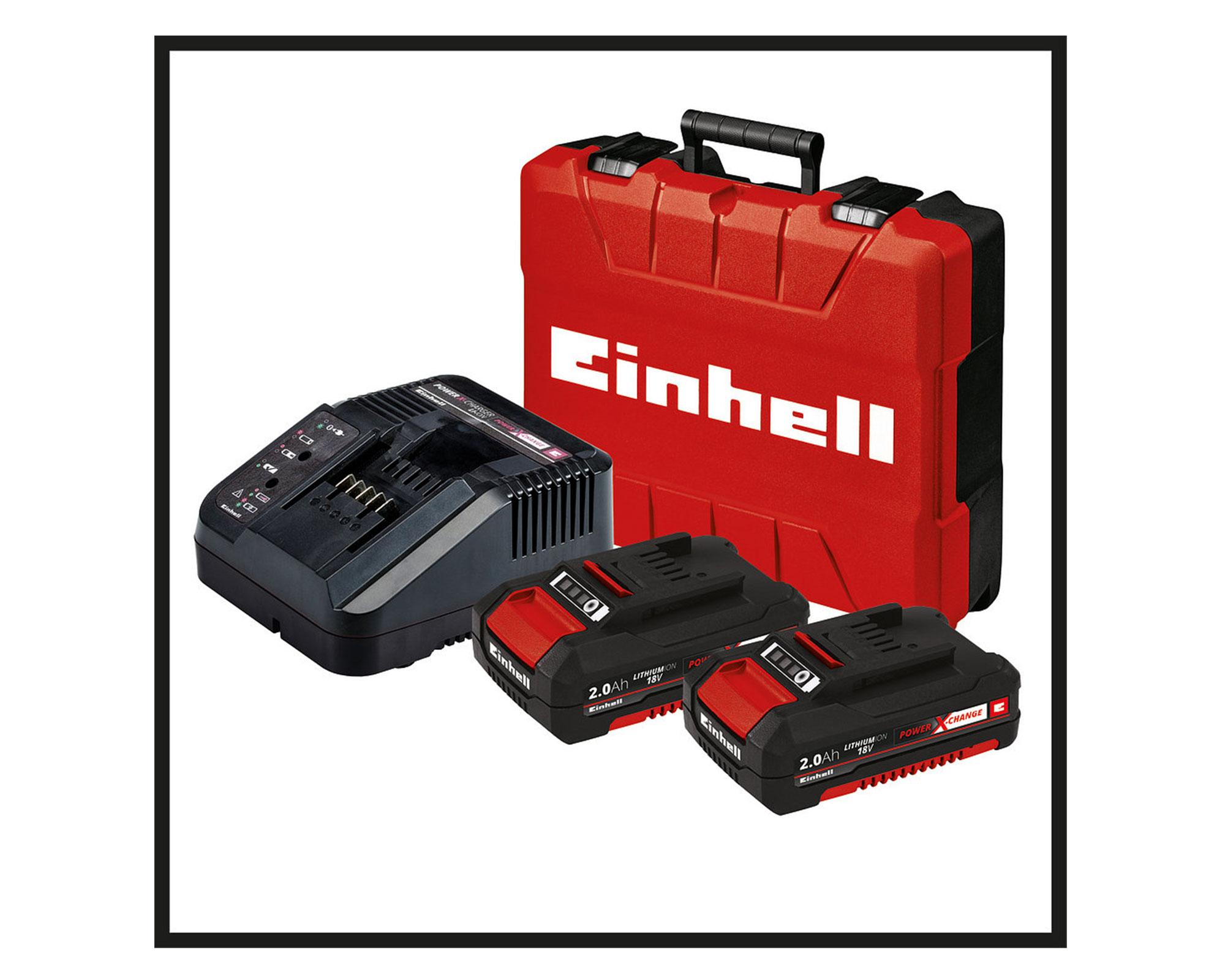 Taladro inalámbrico 18V 13 mm + 2 baterías 2,0 Ah Einhell.-7