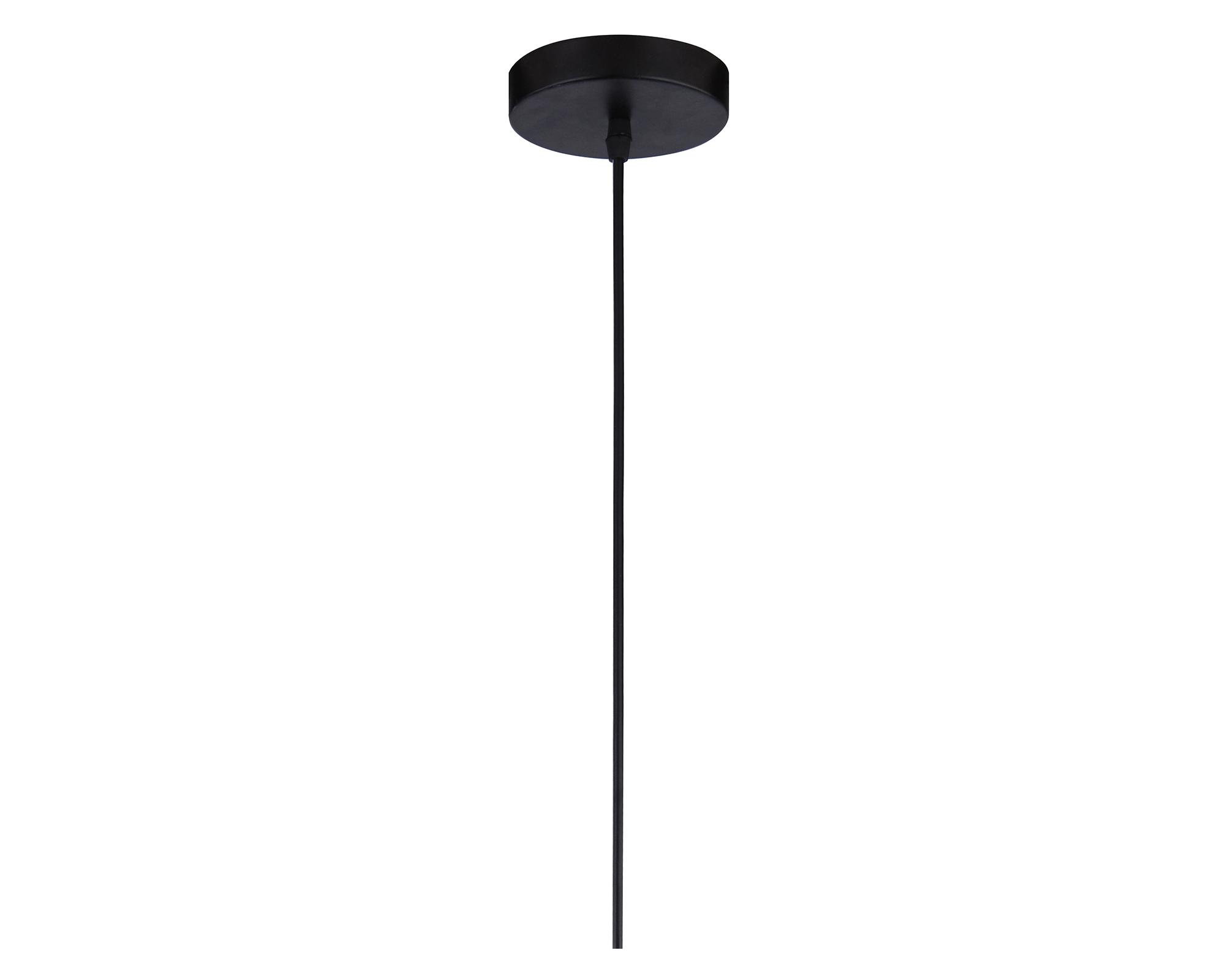 Lámpara colgar 1L E27 León negro Abitare-2