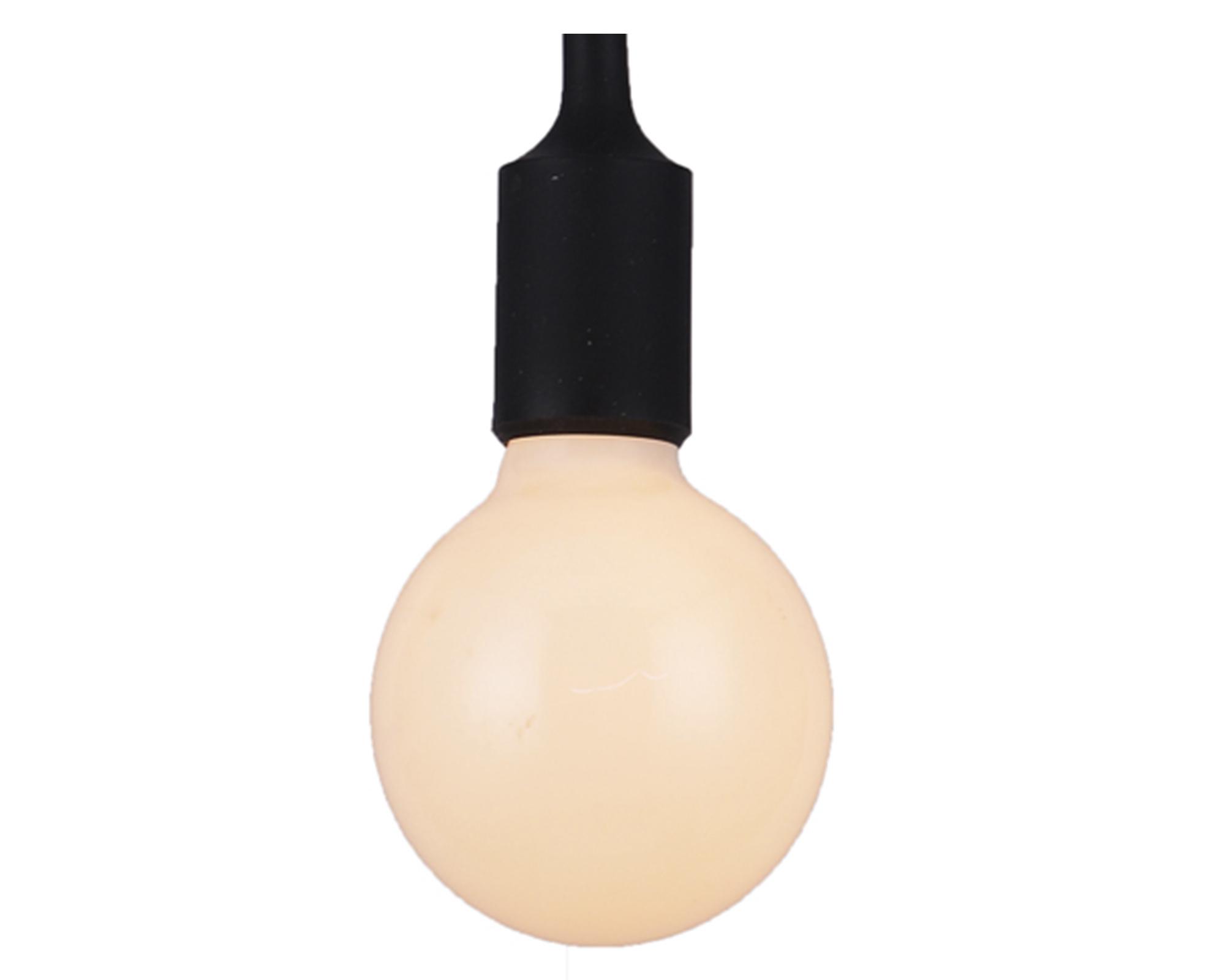 Lámpara colgar 1L E27 Soquete negro Abitare-1