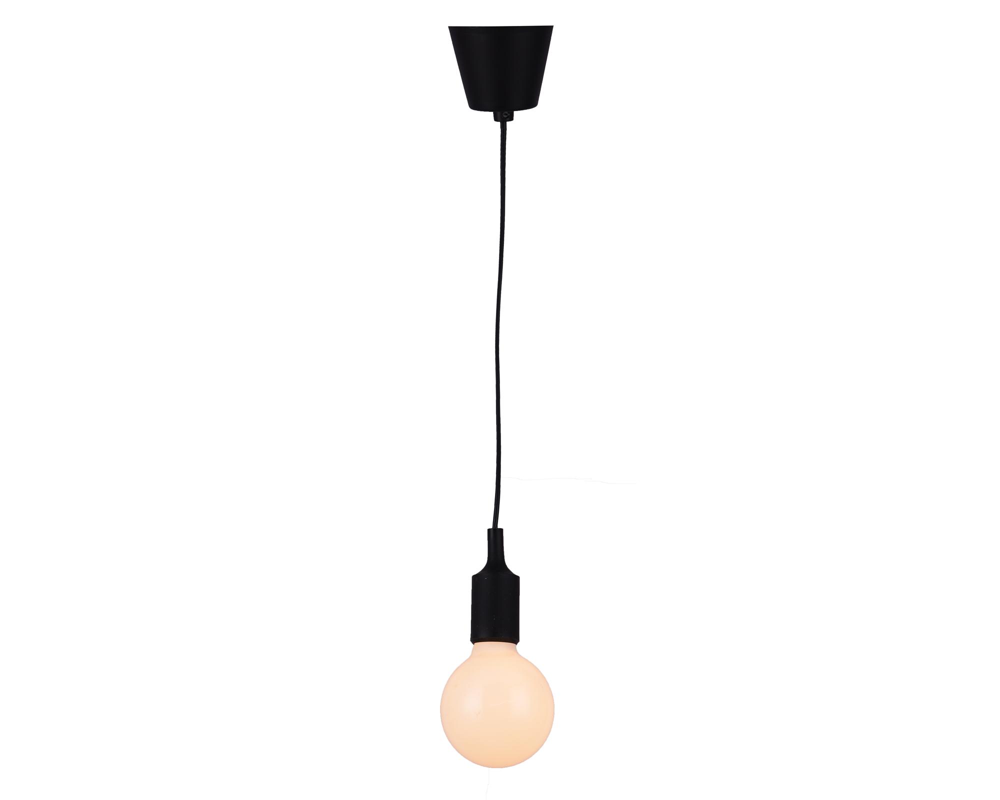 Lámpara colgar 1L E27 Soquete negro Abitare-0