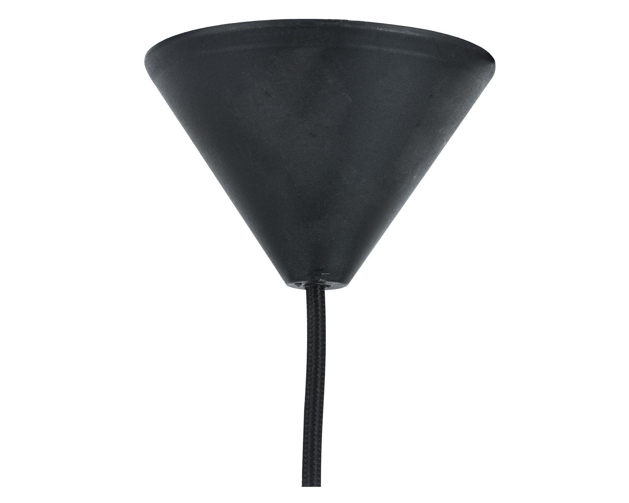 Lámpara colgar 1L E27 Soquete negro Abitare-2