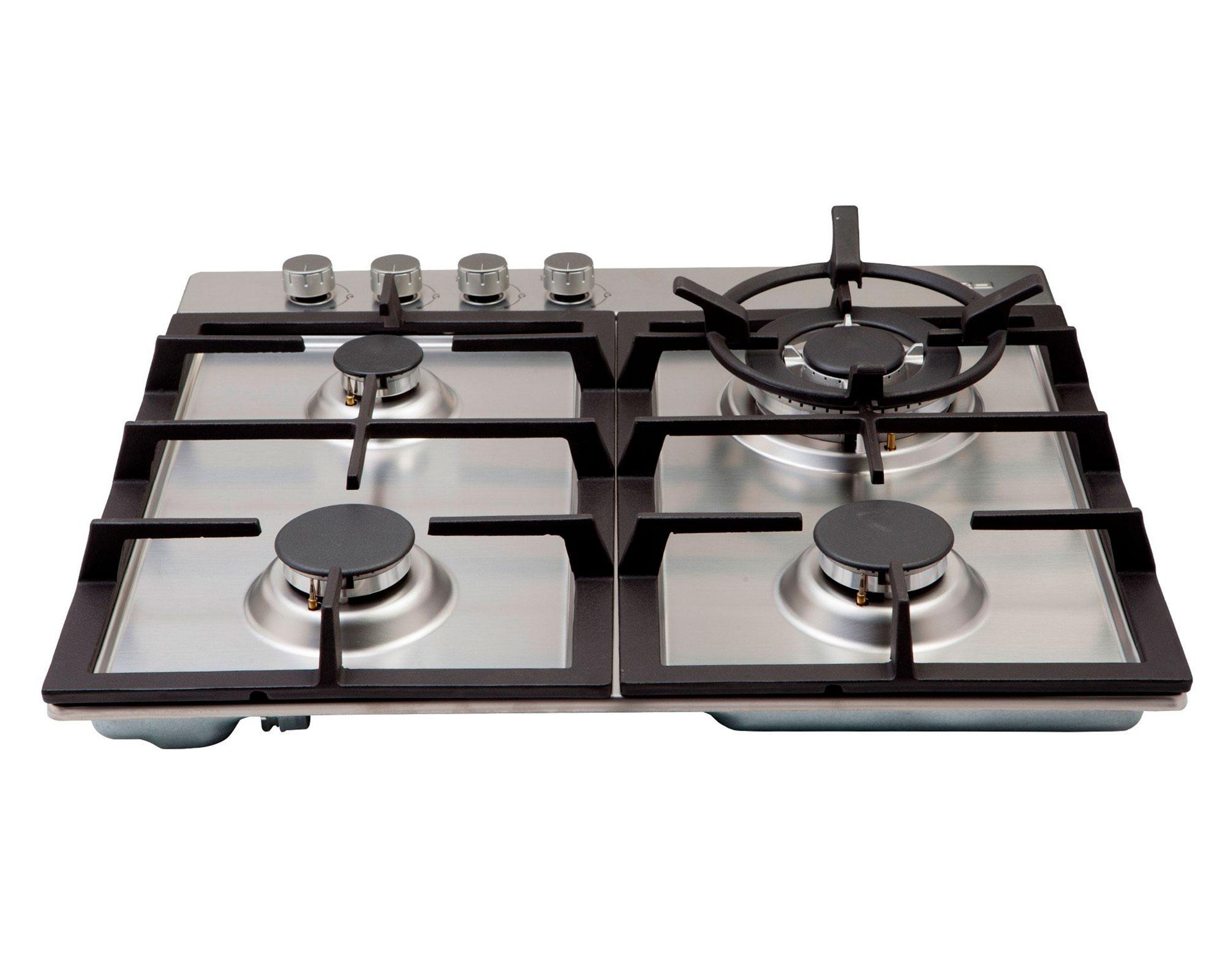 Encimera a gas 4 quemadores Design 60 2.0 BUT inox FDV-2