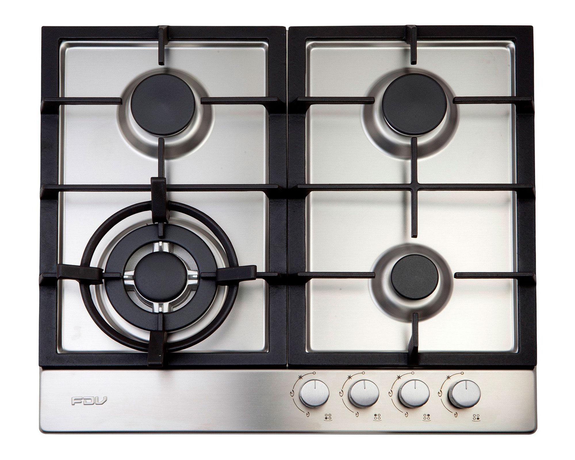 Encimera a gas 4 quemadores Design 60 2.0 BUT inox FDV-0