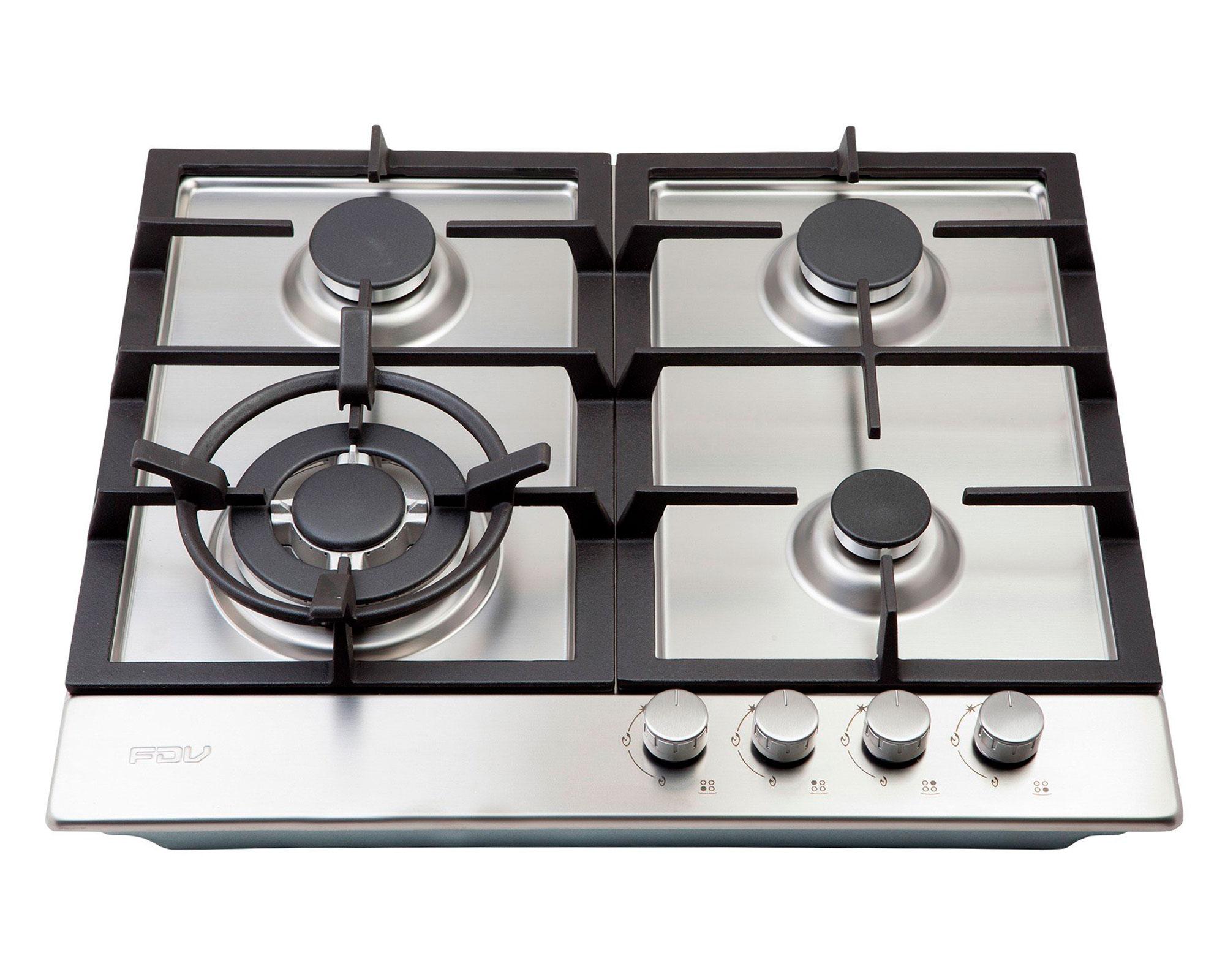 Encimera a gas 4 quemadores Design 60 2.0 BUT inox FDV-1