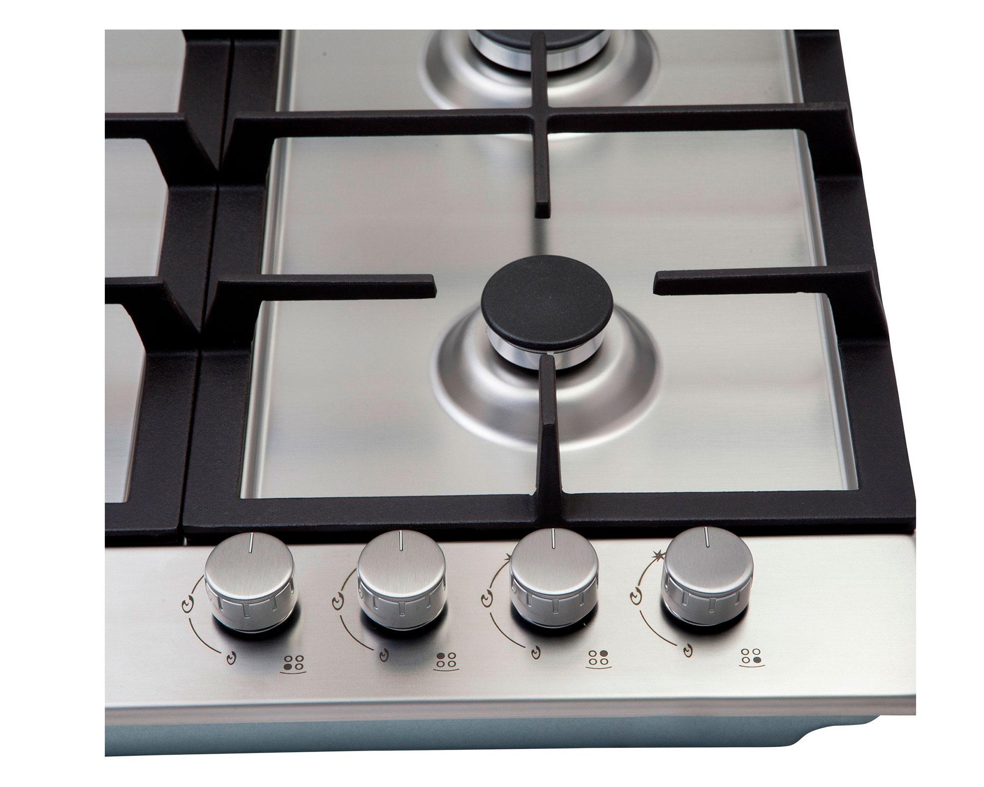 Encimera a gas 4 quemadores Design 60 2.0 BUT inox FDV-3