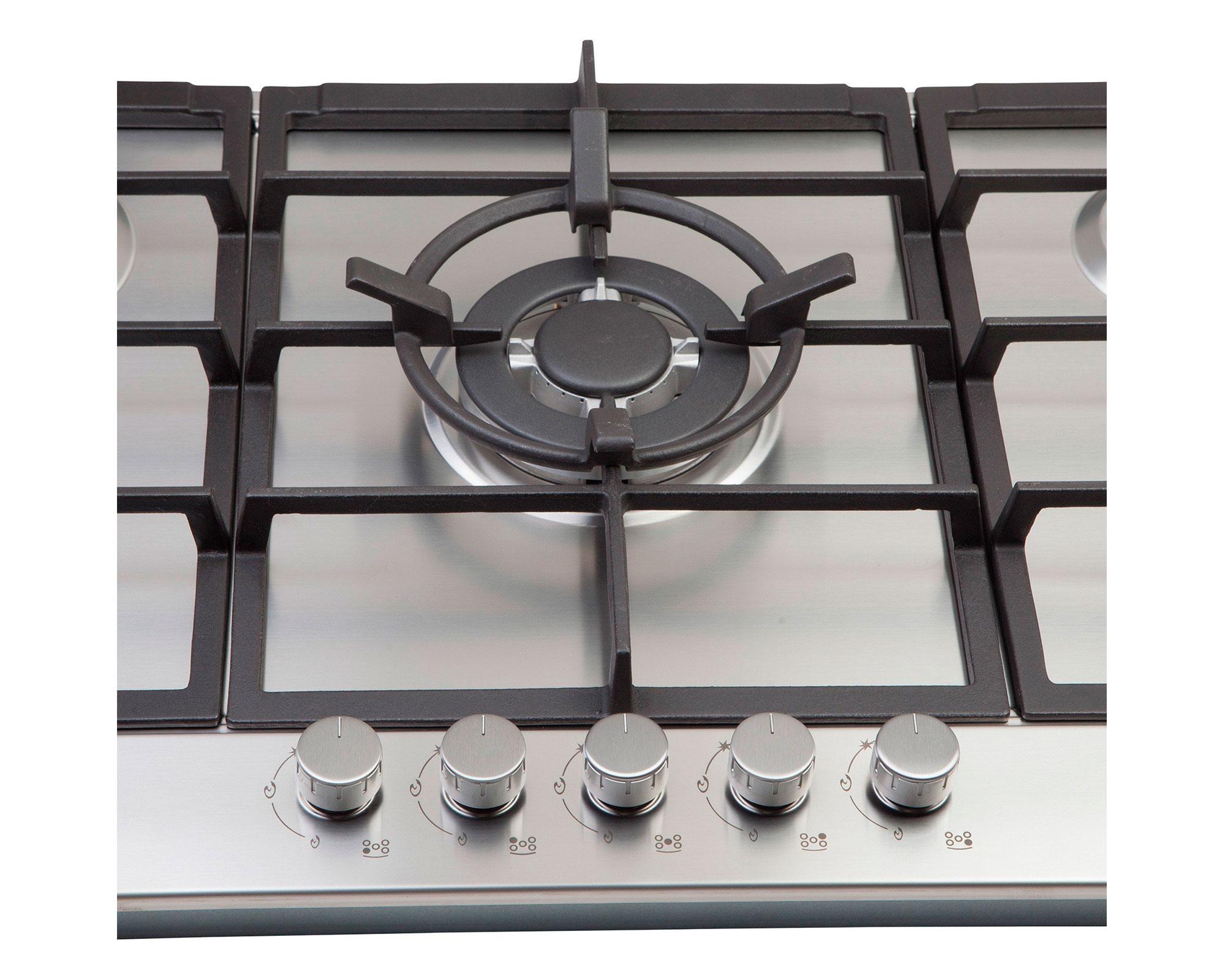 Encimera a gas 5 quemadores Design 90 NAT inox FDV-2