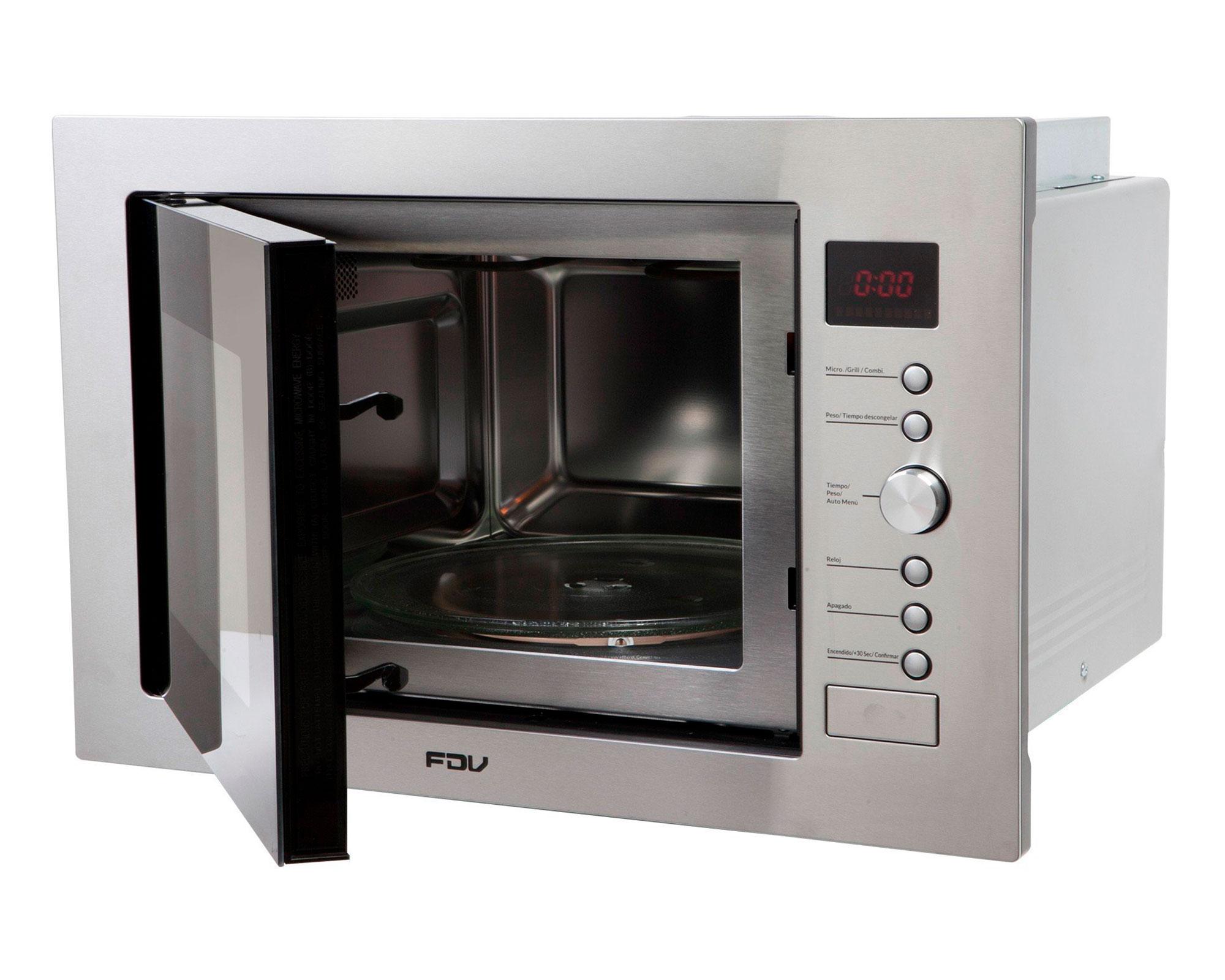 Microondas empotrable 34 litros Deluxe Smart negro/inox FDV-2
