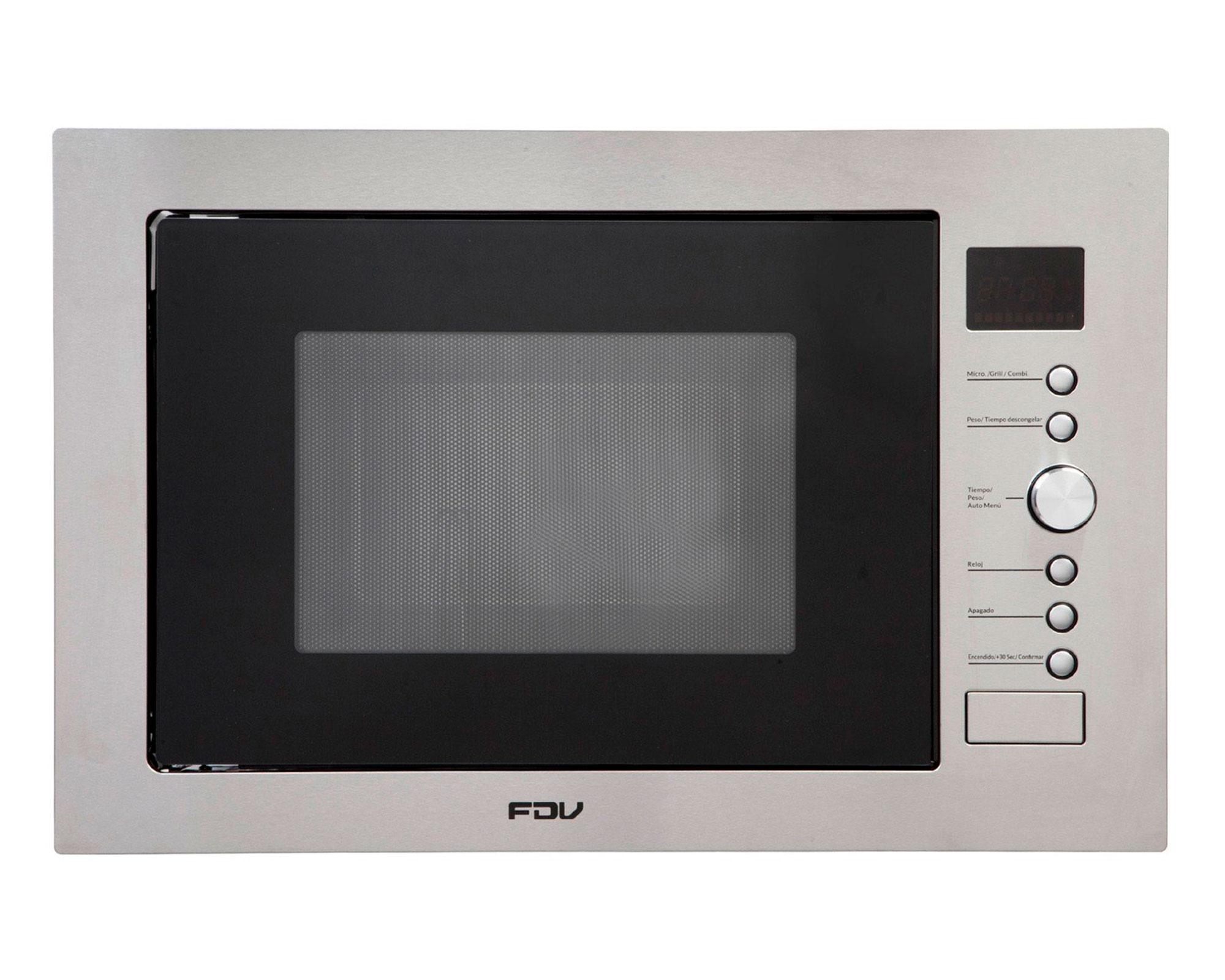 Microondas empotrable 34 litros Deluxe Smart negro/inox FDV-0