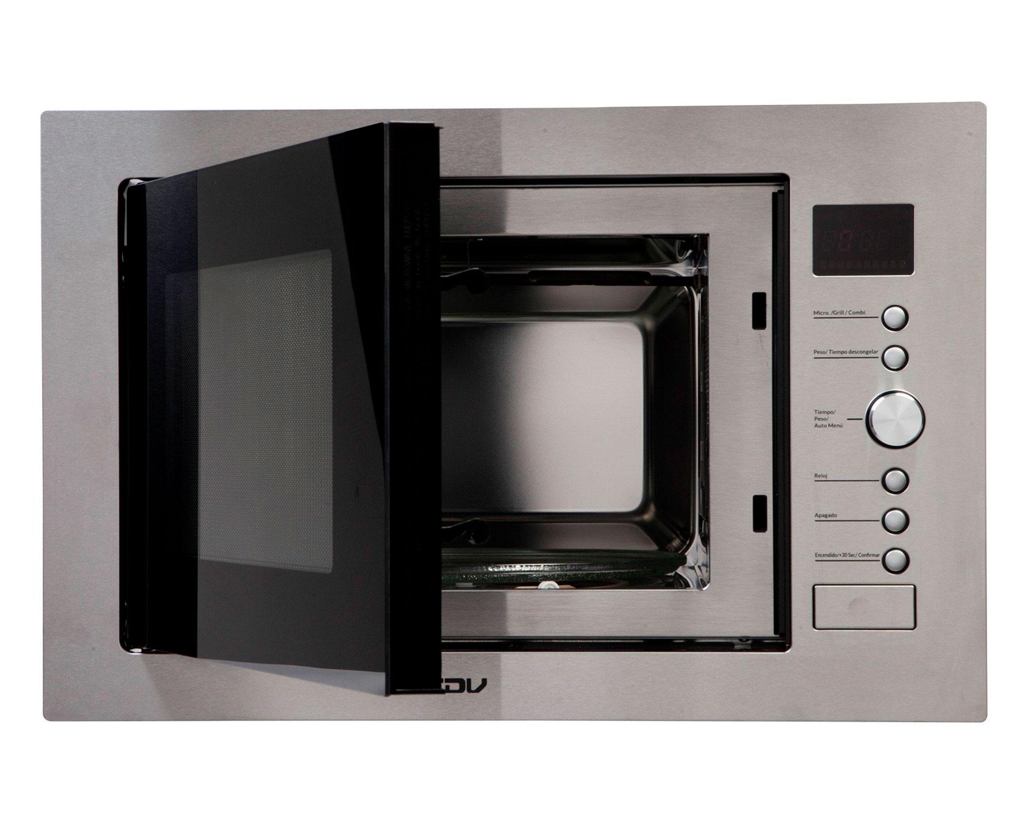 Microondas empotrable 34 litros Deluxe Smart negro/inox FDV-1