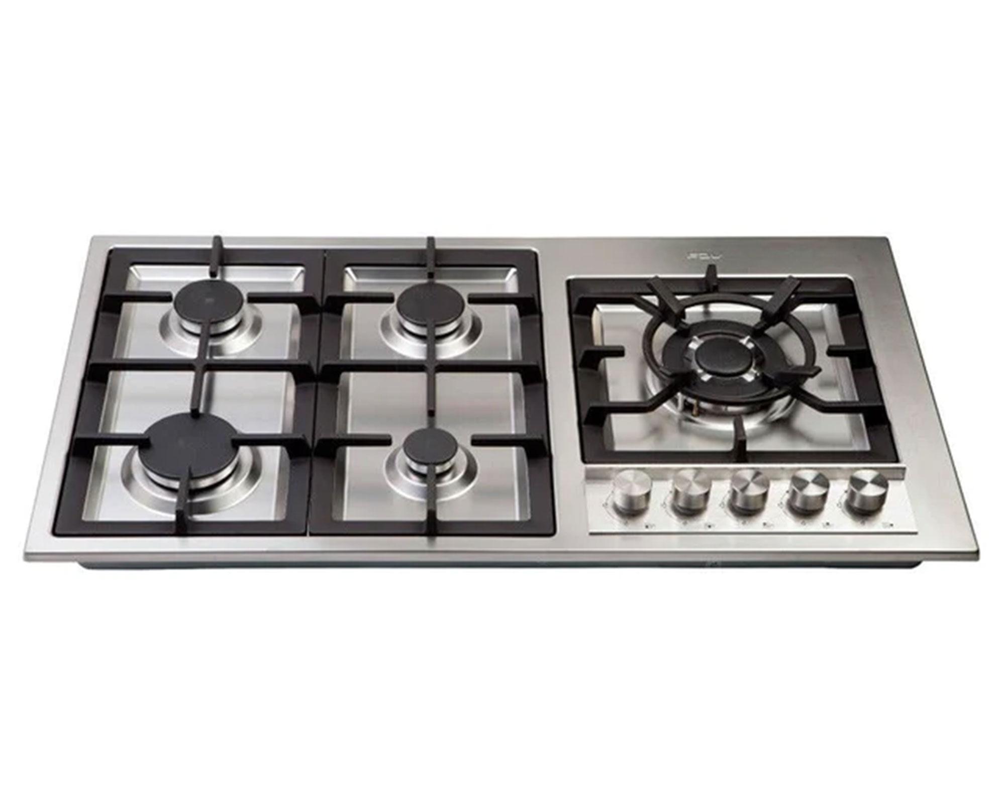 Encimera a gas 5 quemadores Deluxe Elite 95 BUT inox FDV-1