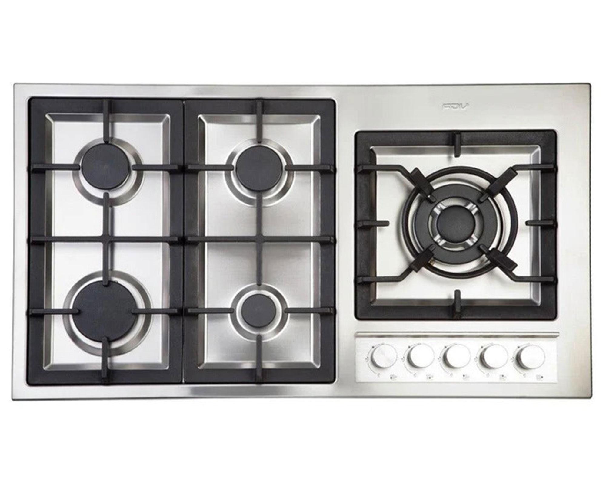 Encimera a gas 5 quemadores Deluxe Elite 95 BUT inox FDV-0